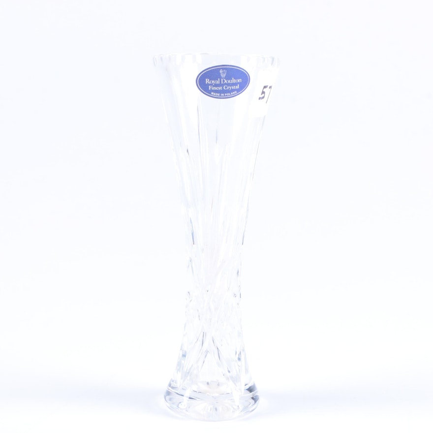 Royal Doulton Crystal Flared Vase