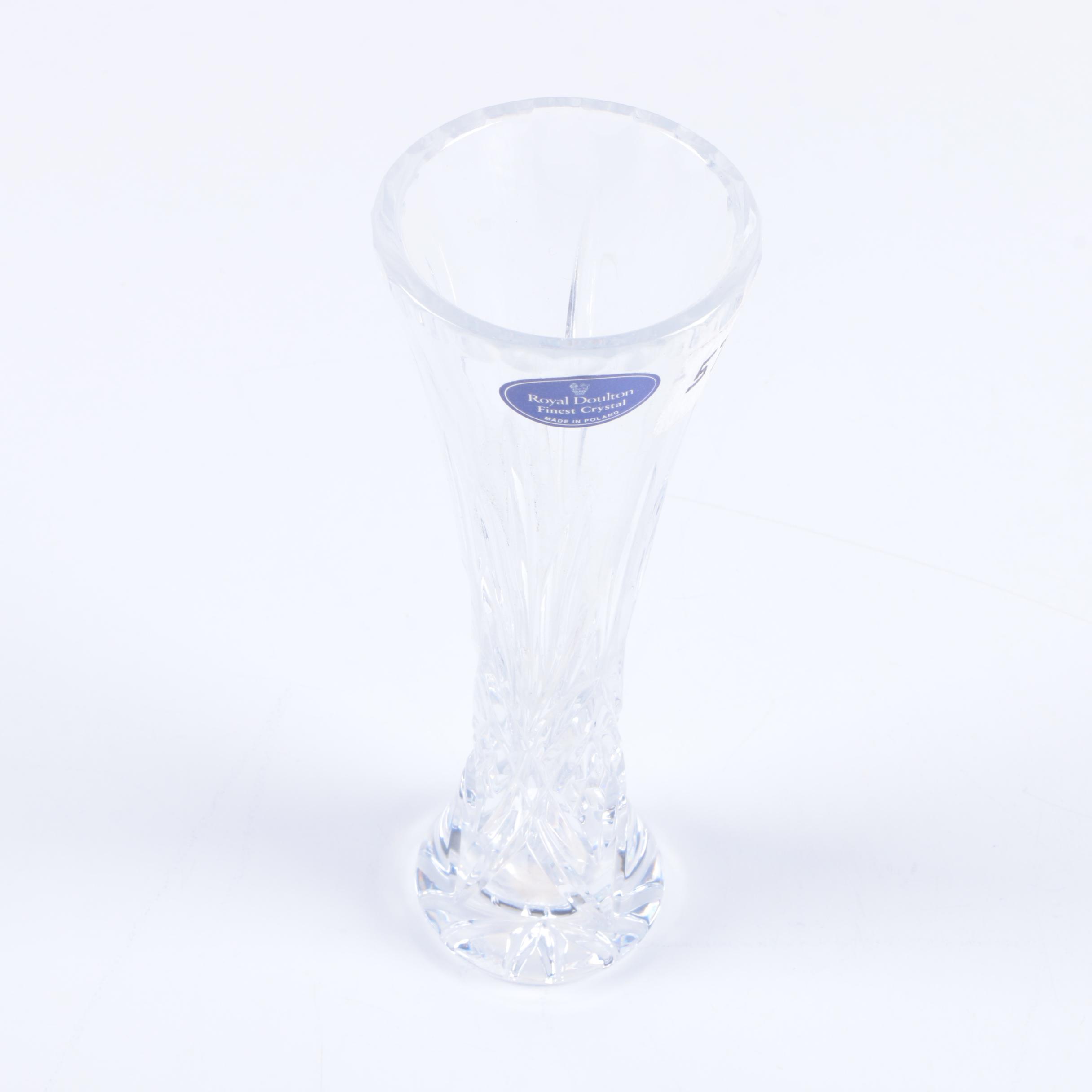 Royal Doulton Crystal Flared Vase