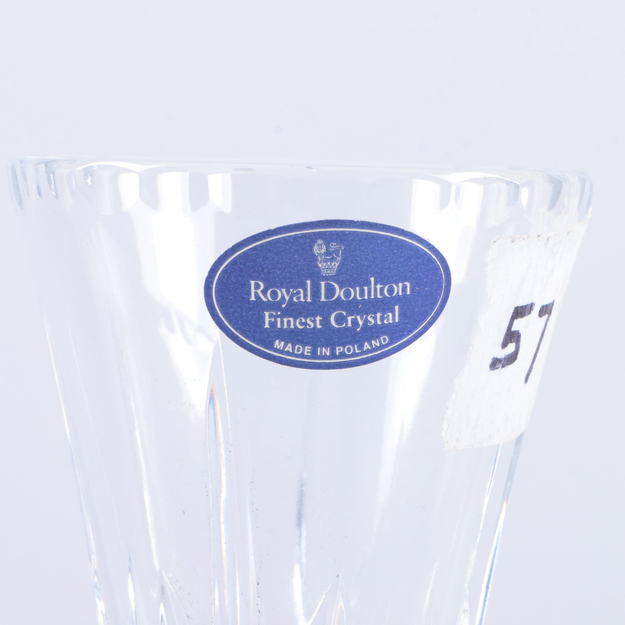 Royal Doulton Crystal Flared Vase