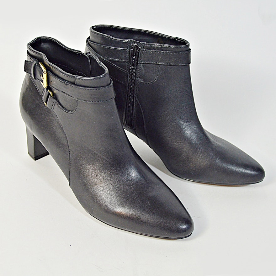 Lauren Ralph Lauren Black Leather Boots, 8.5M