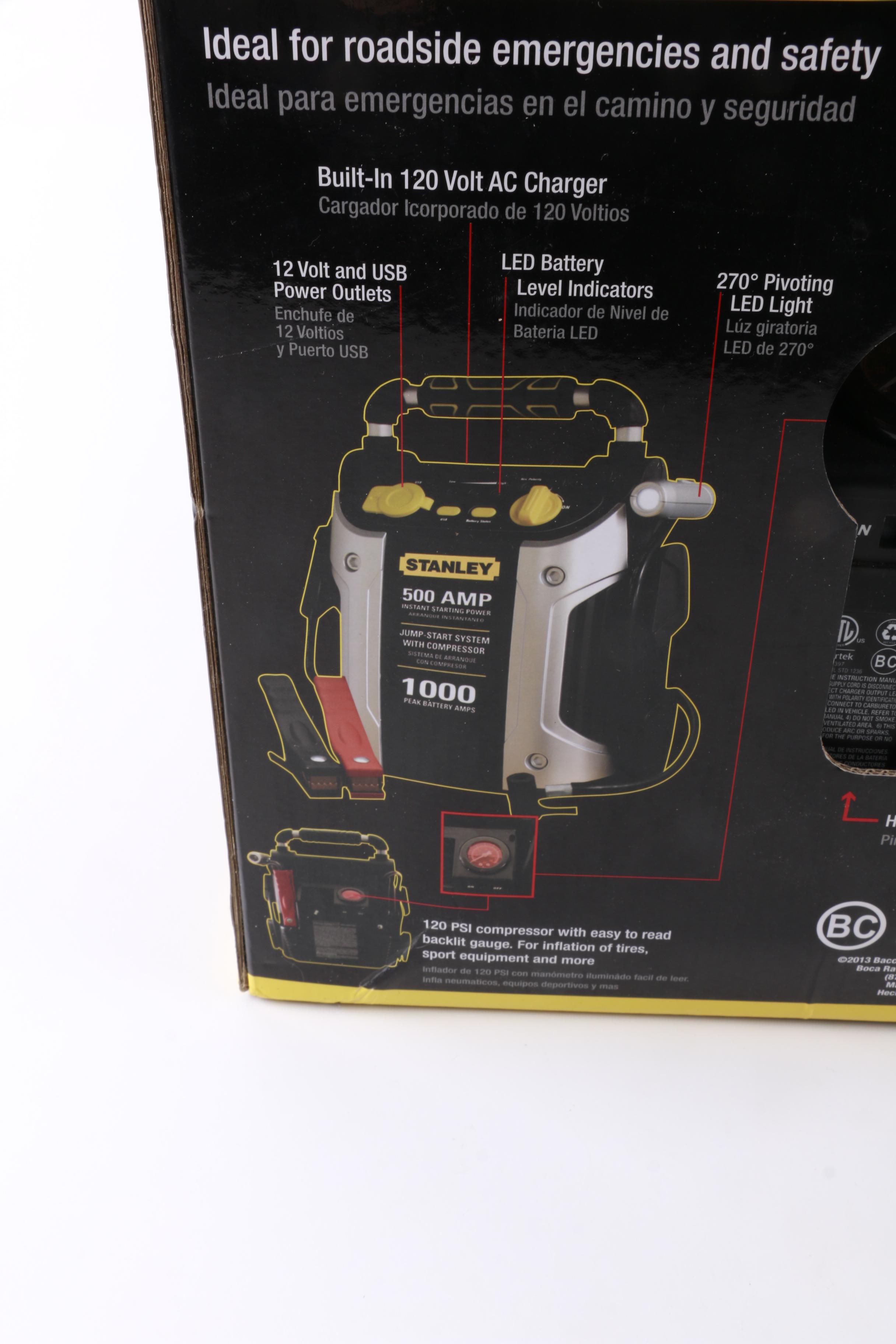Stanley 500 Amp Jump Starter and Compressor