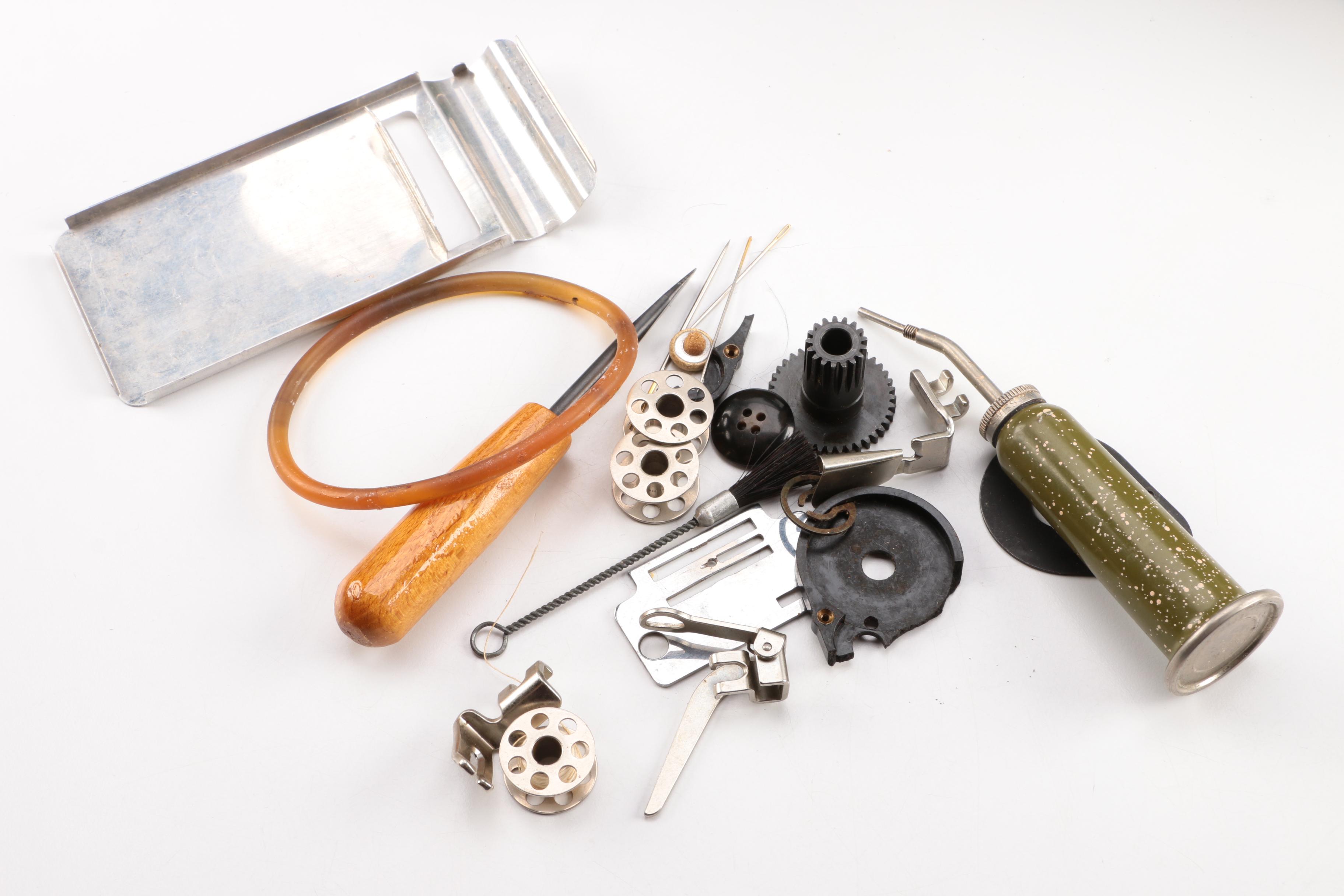 Vintage Mid-Century Swiss Elna "Grasshopper" Sewing Machine