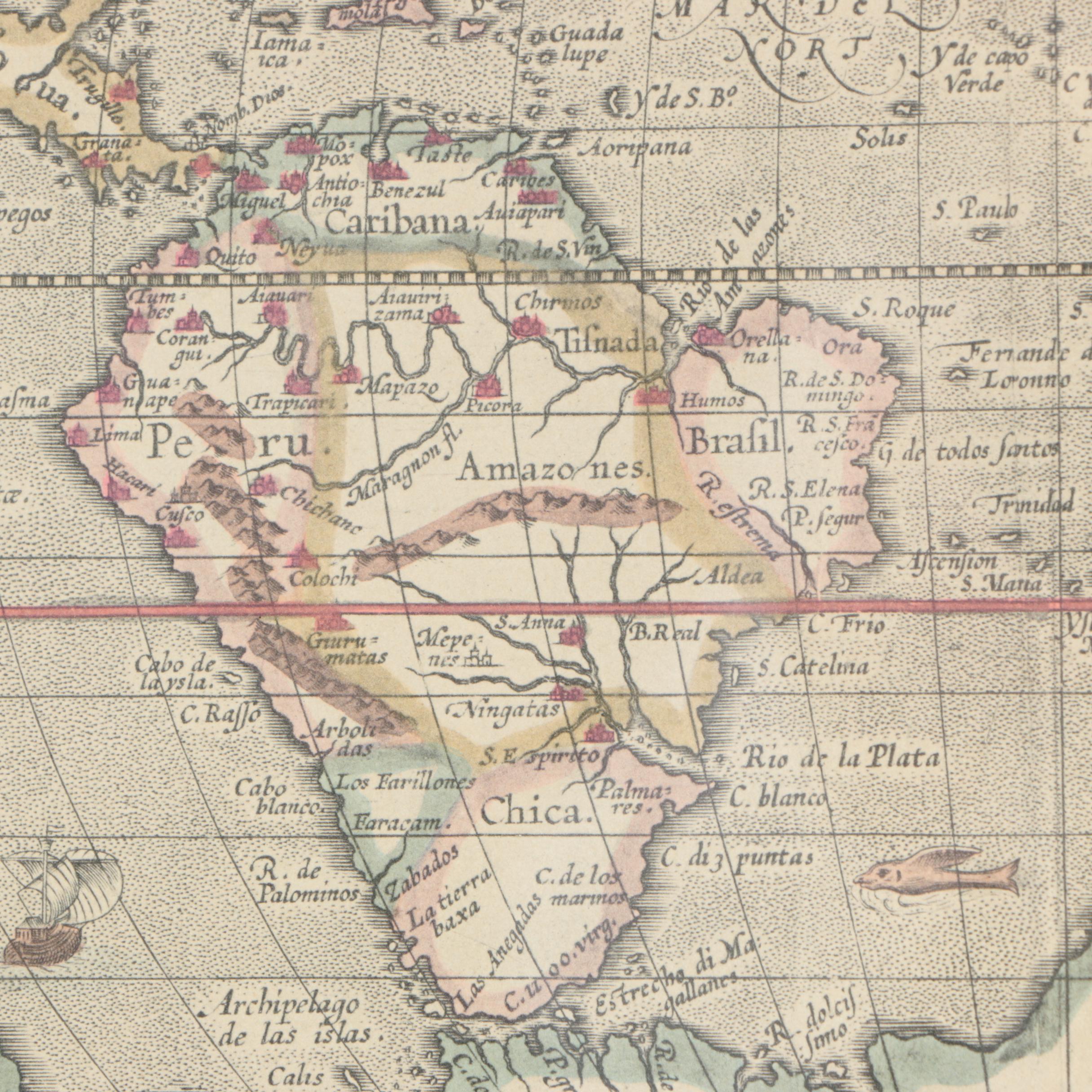 World Map Engraving After Ortelius's "Typus Orbis Terrarum"