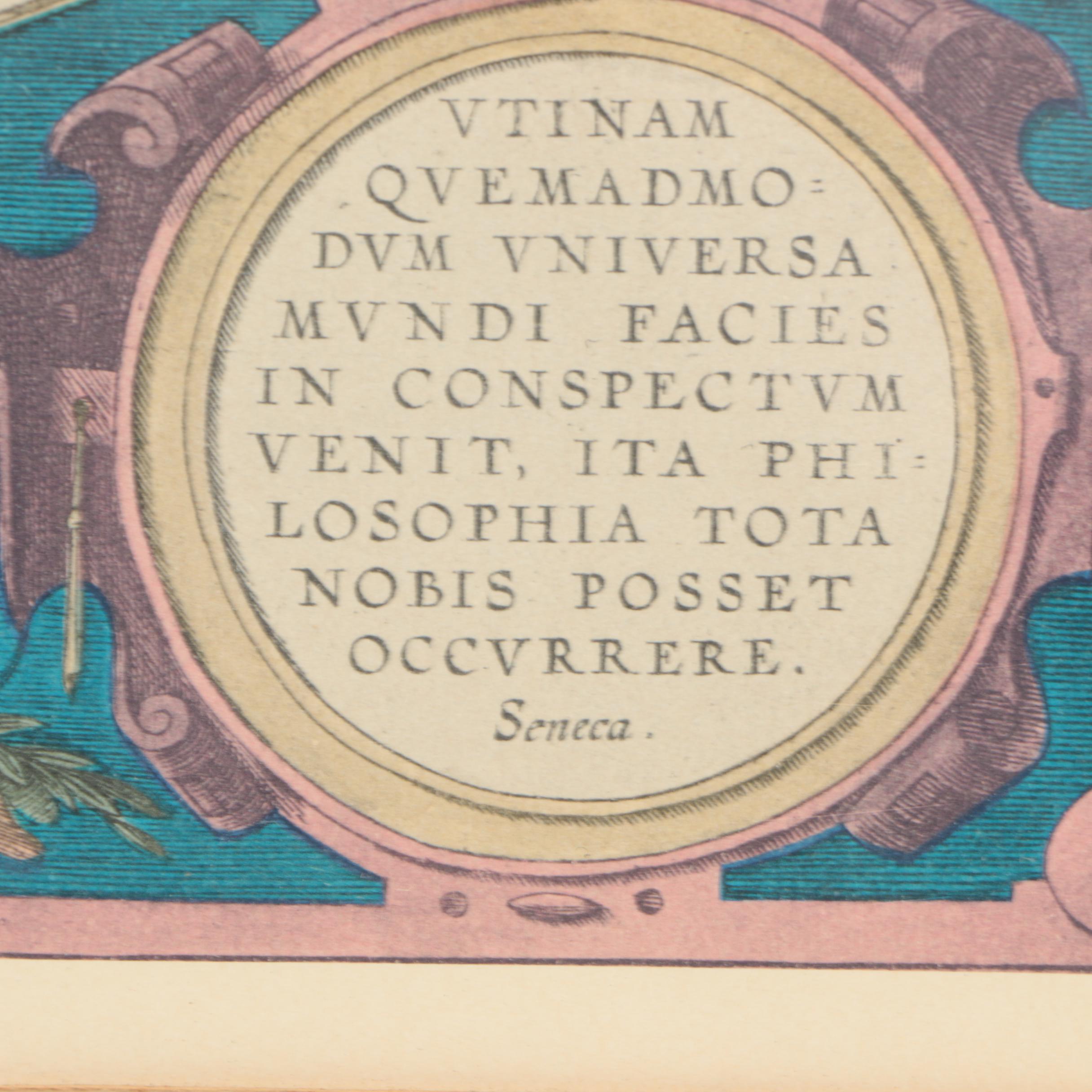 World Map Engraving After Ortelius's "Typus Orbis Terrarum"