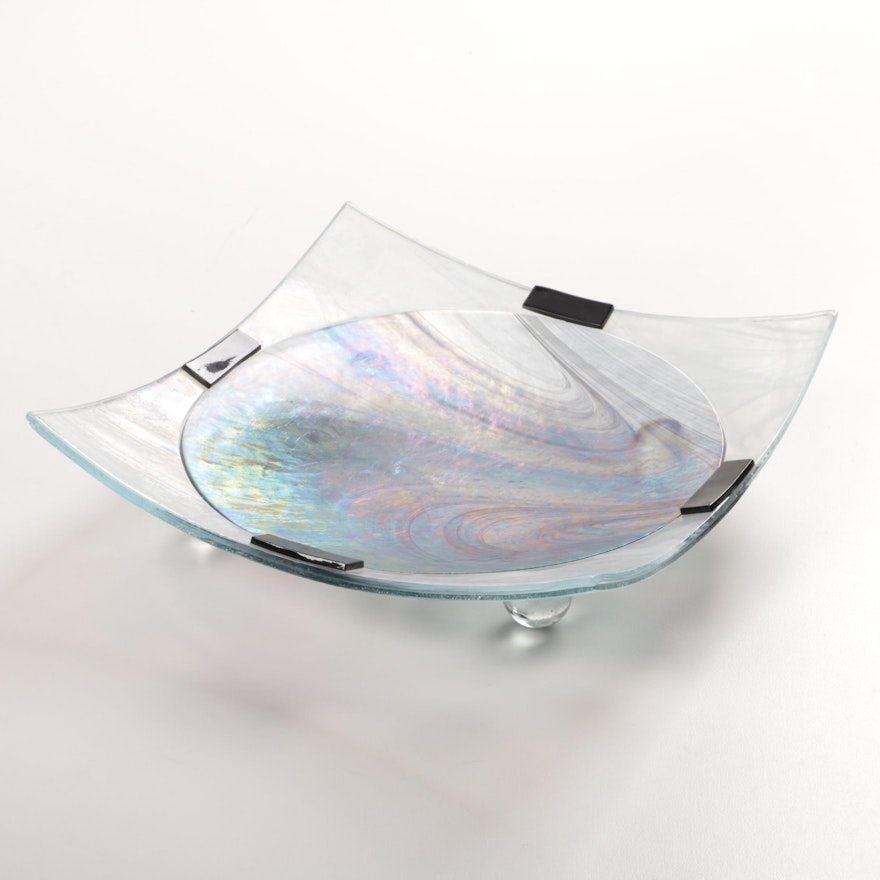 Art Glass Centerpiece Plate