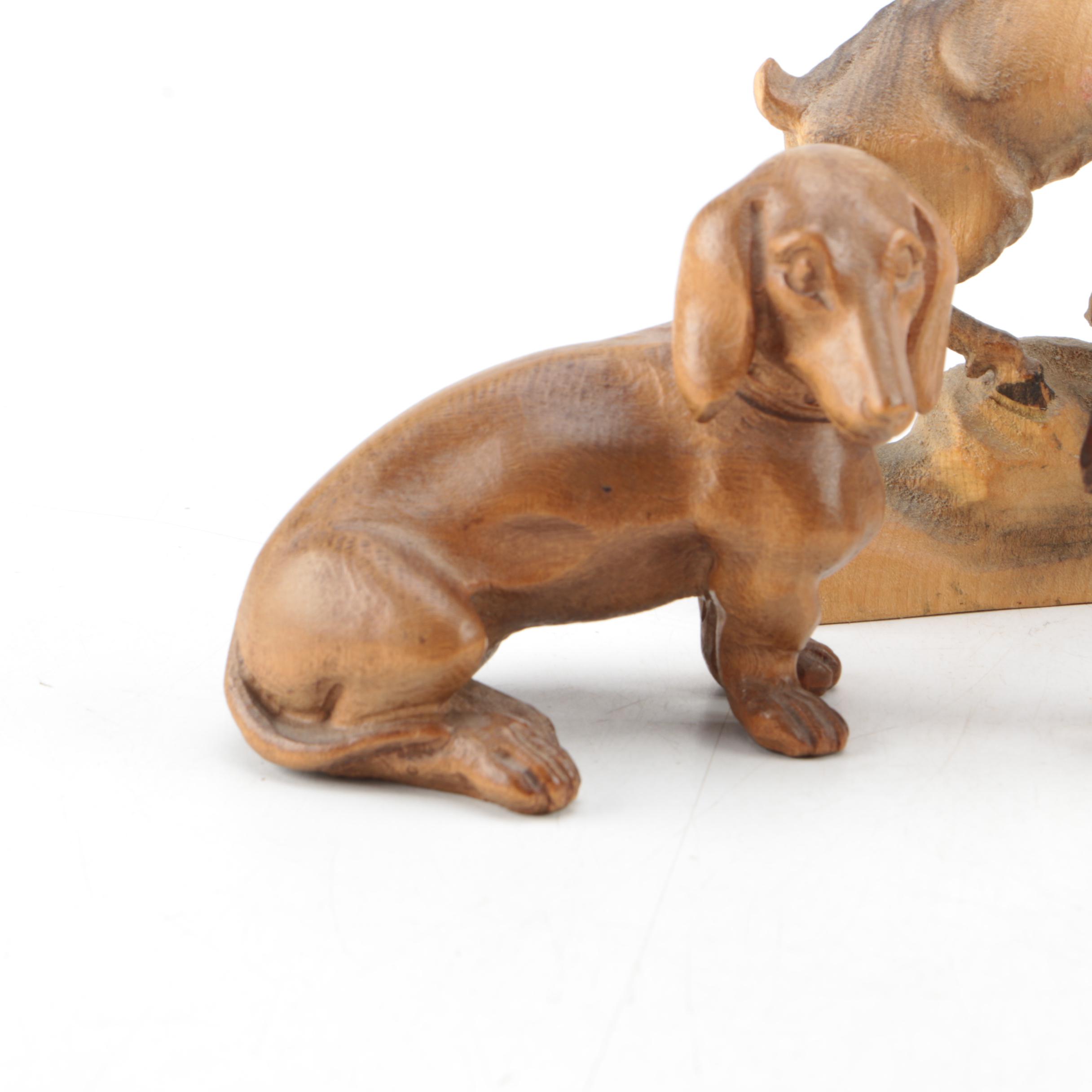 German Hand-Carved Animal Figurines