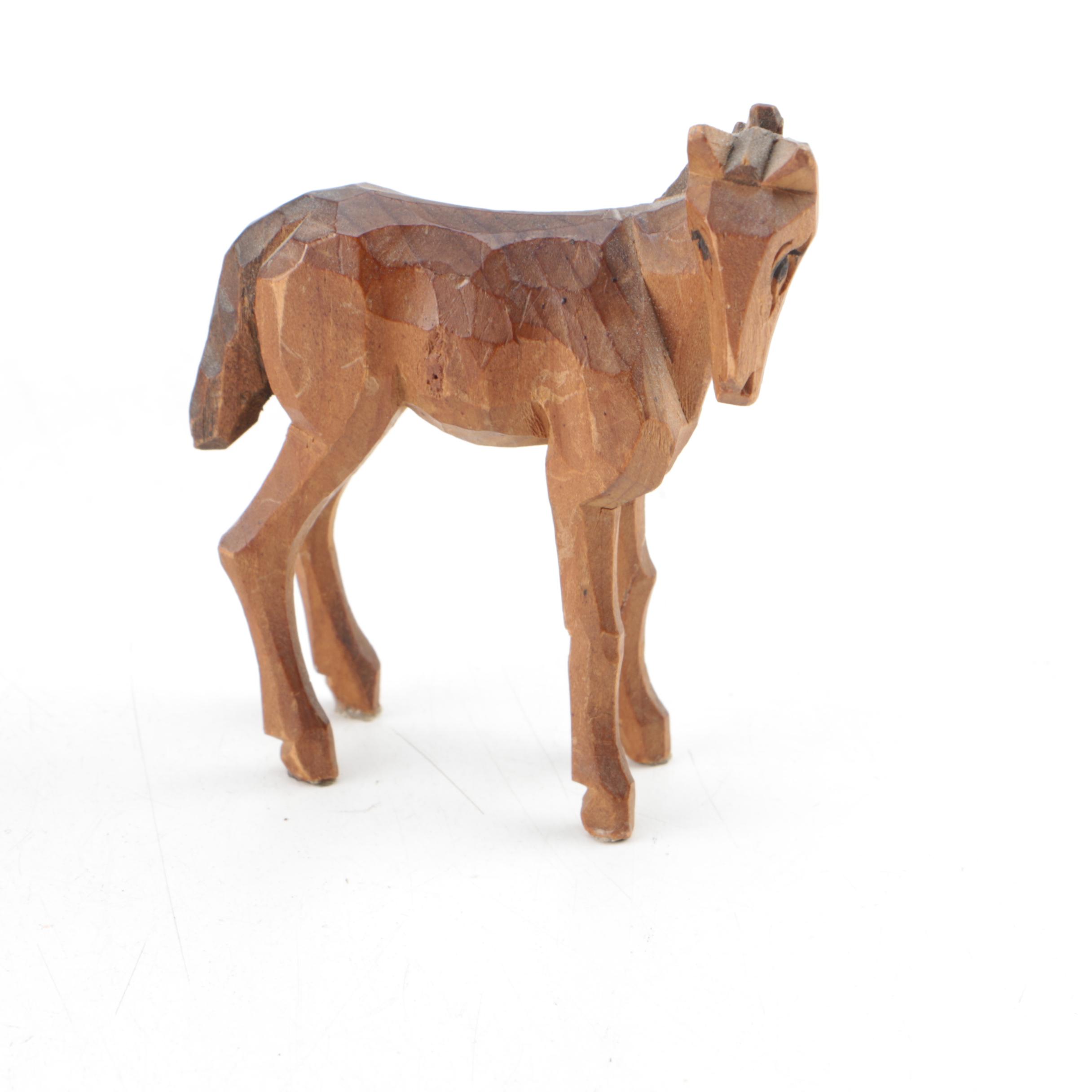 German Hand-Carved Animal Figurines