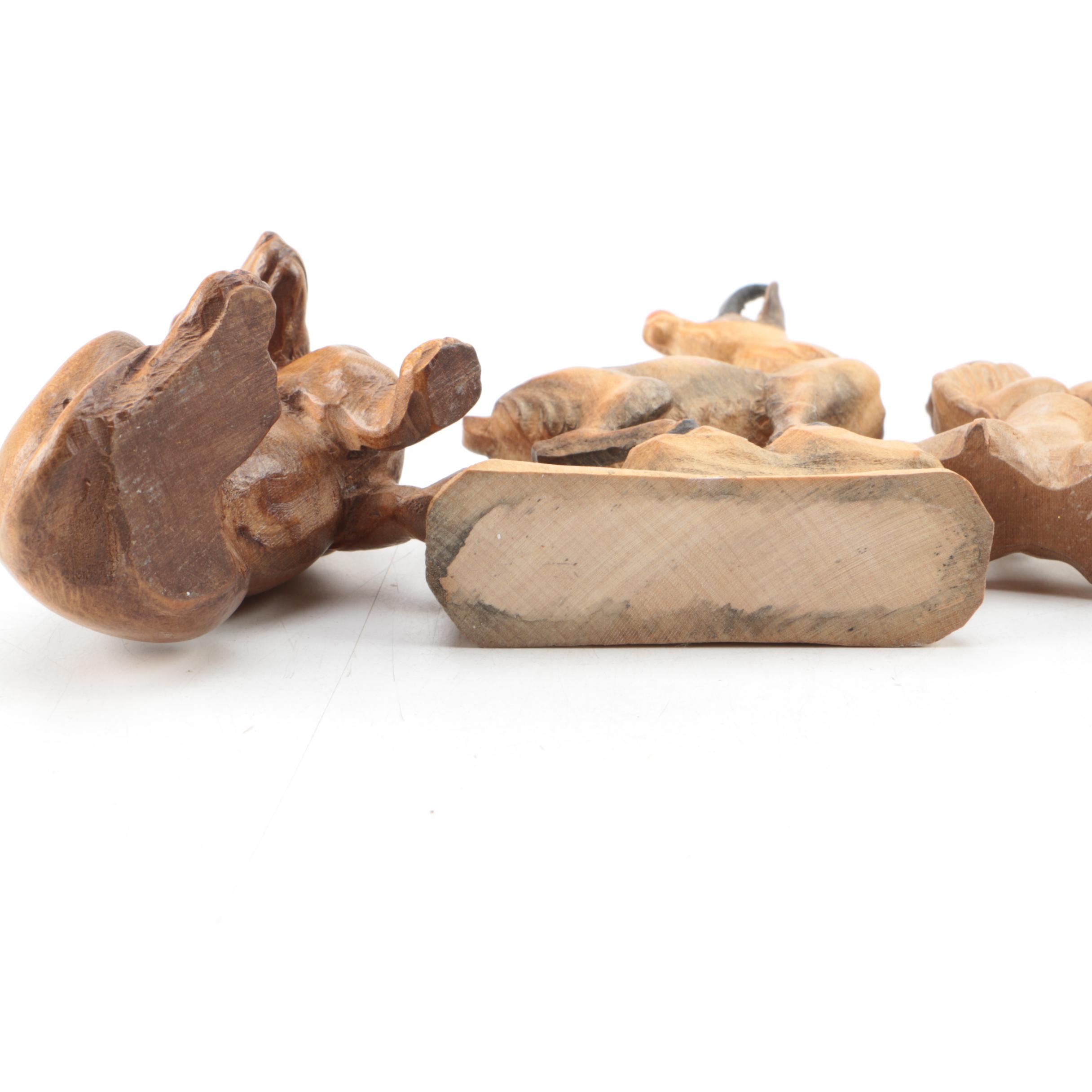 German Hand-Carved Animal Figurines