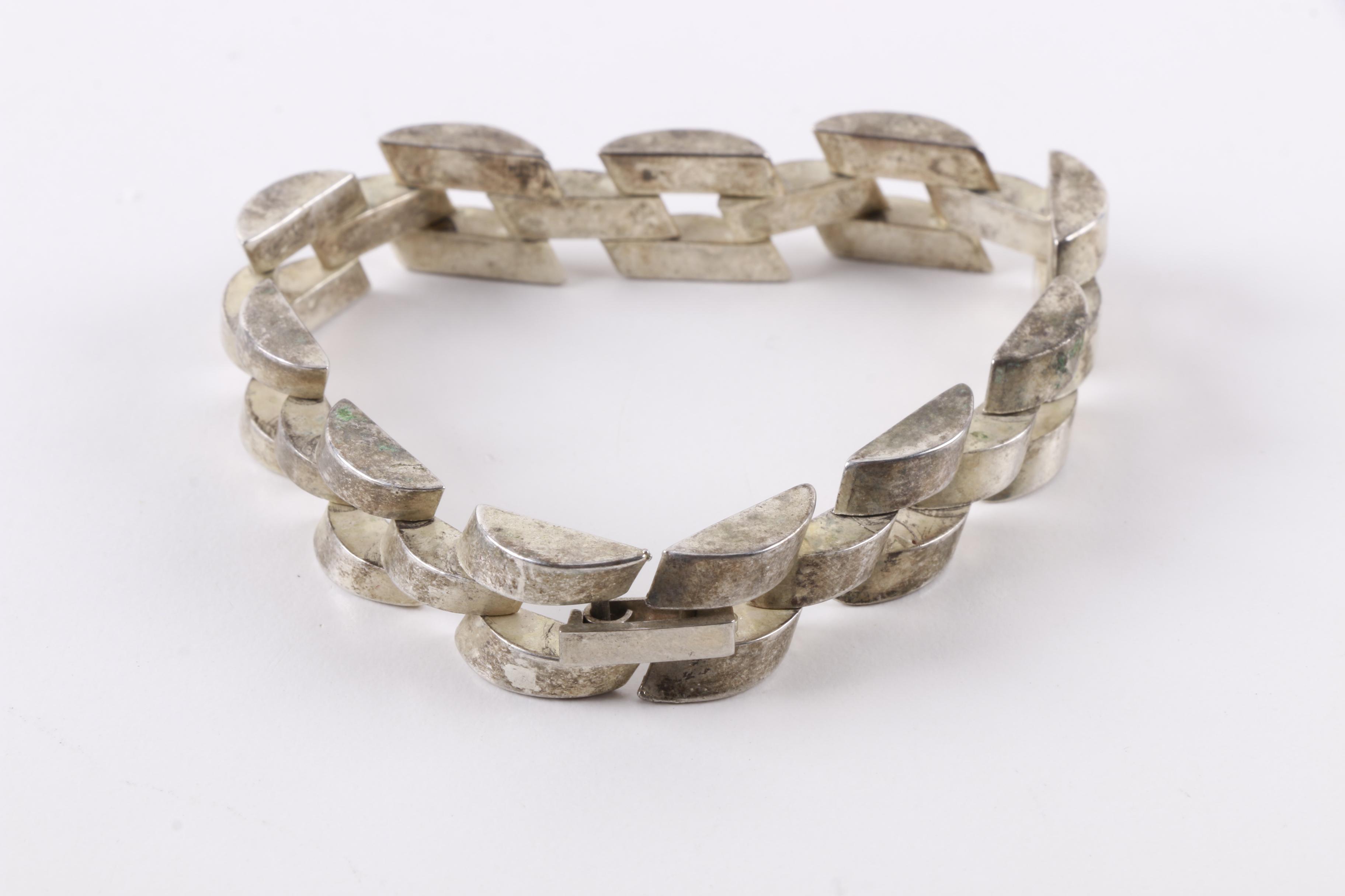 Assortment of Sterling Silver Link Bracelets