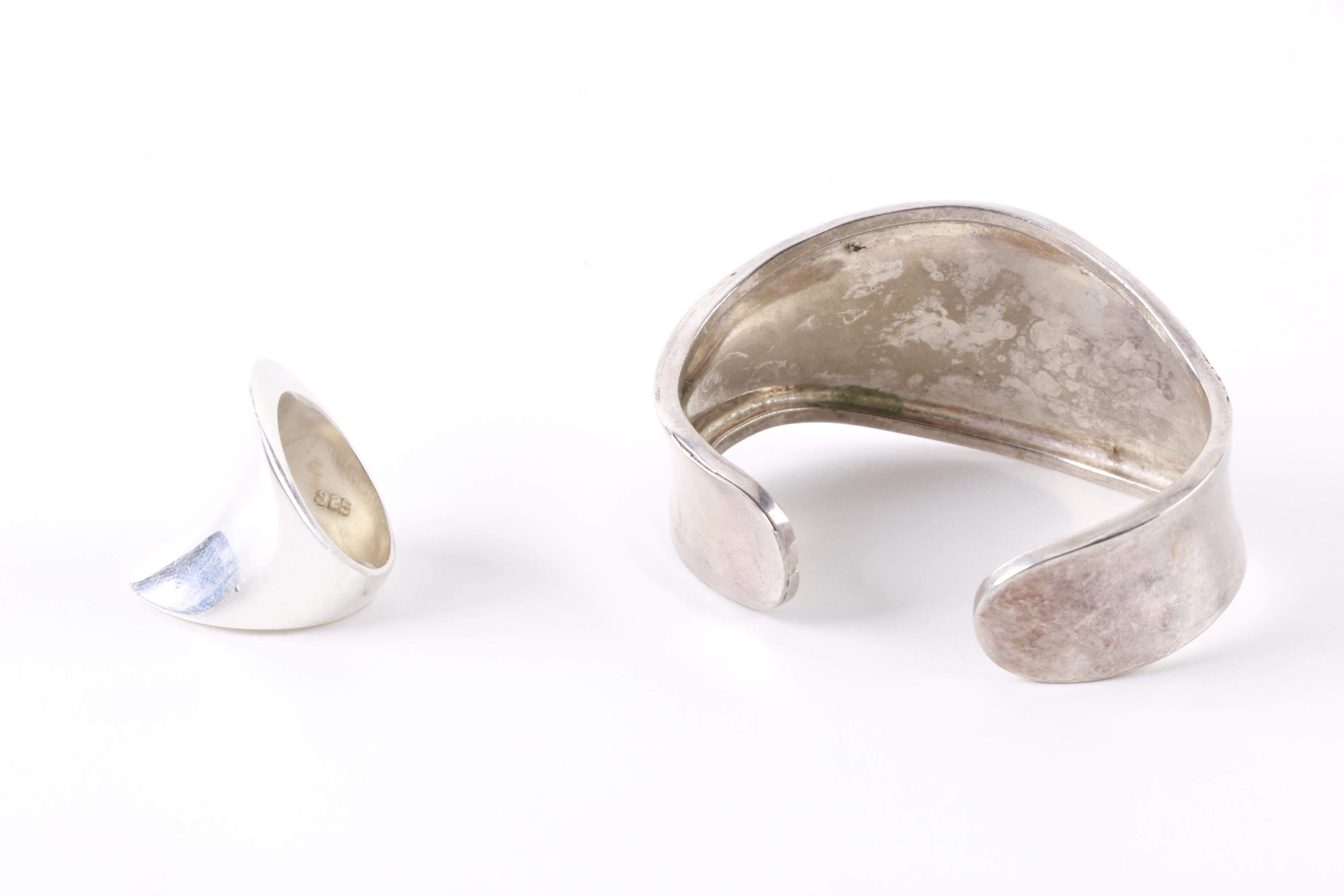 Assortment of Sterling Silver Jewelry Including "Reflections" Bracelets