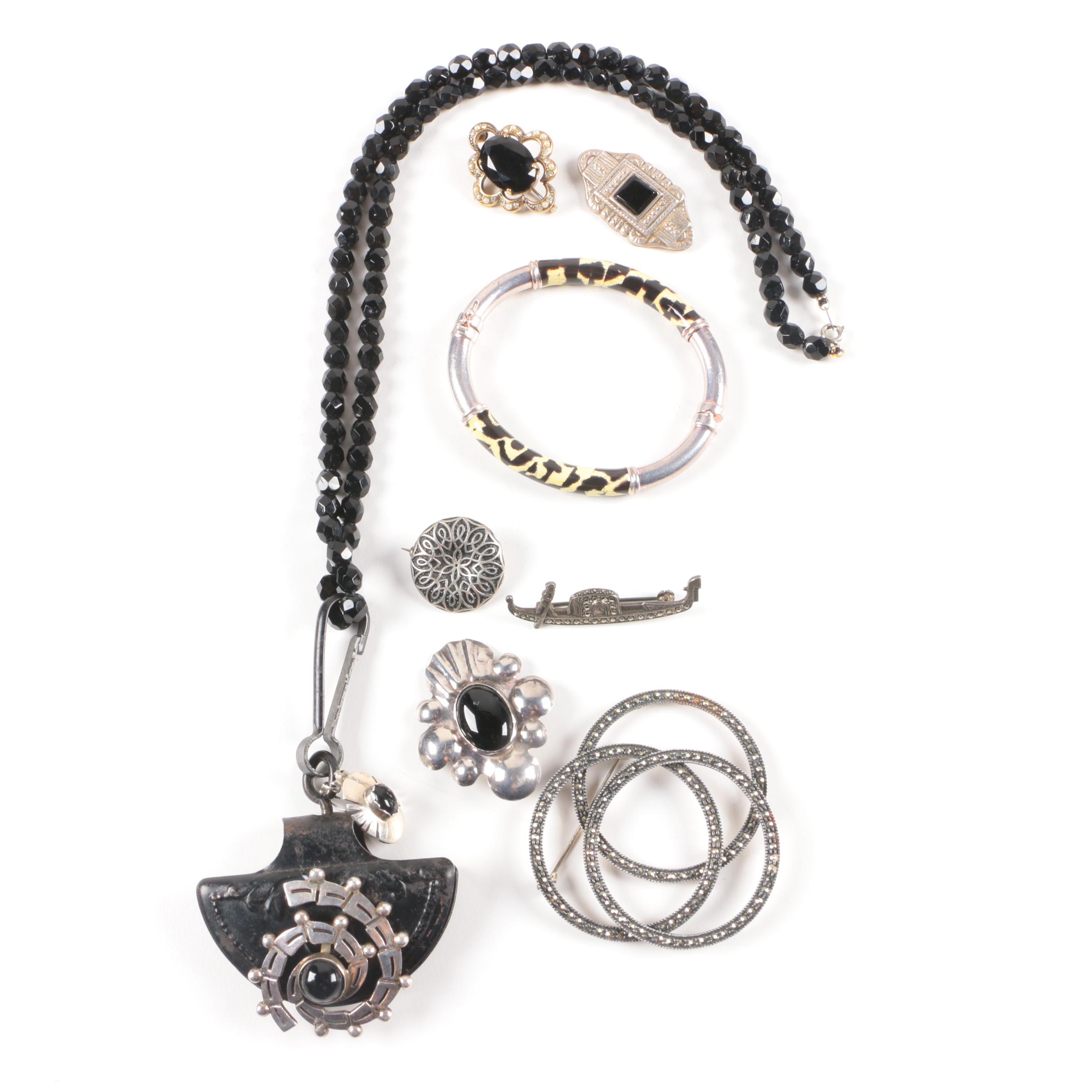Selection of Jewelry Including Judith Jack and Sterling Silver