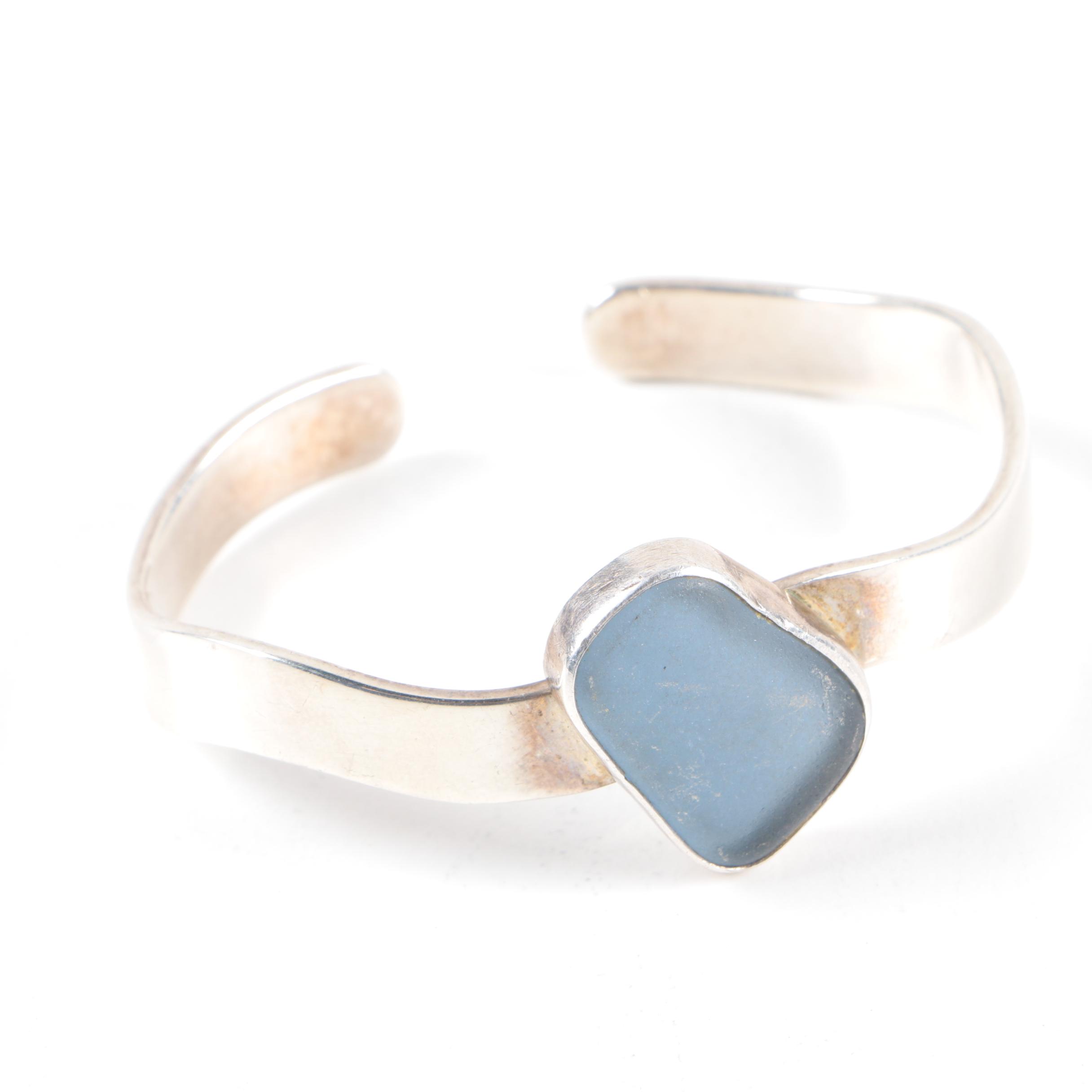 Sterling Silver Jewelry Featuring Sea Glass, Shell and Quartz