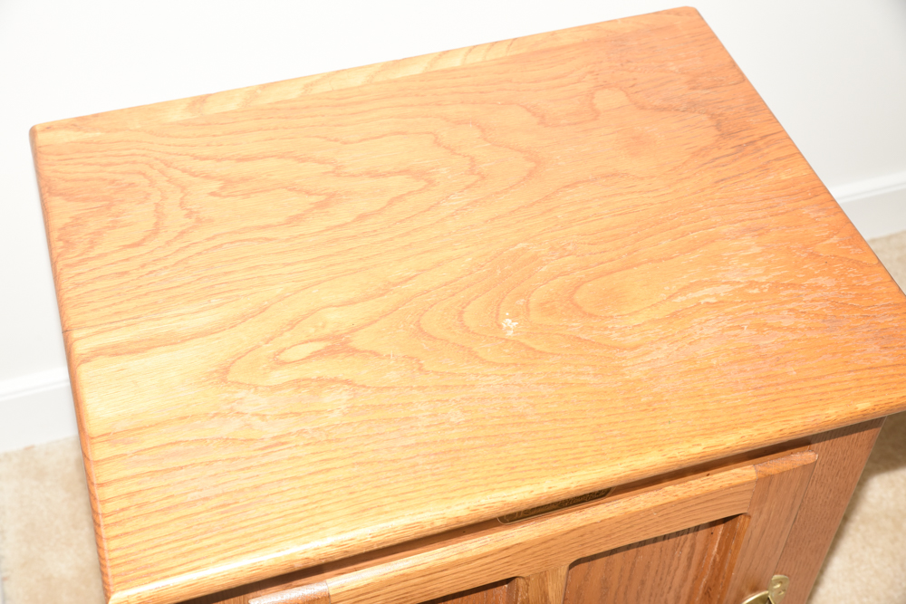 Vintage Oak Reproduction Ice Box by White Clad