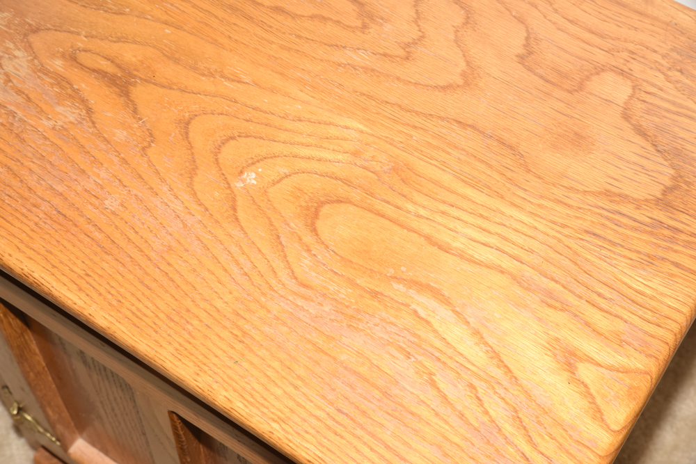 Vintage Oak Reproduction Ice Box by White Clad