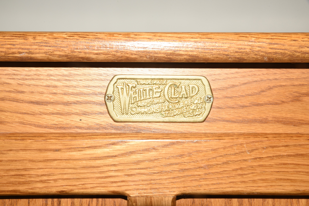 Vintage Oak Reproduction Ice Box by White Clad