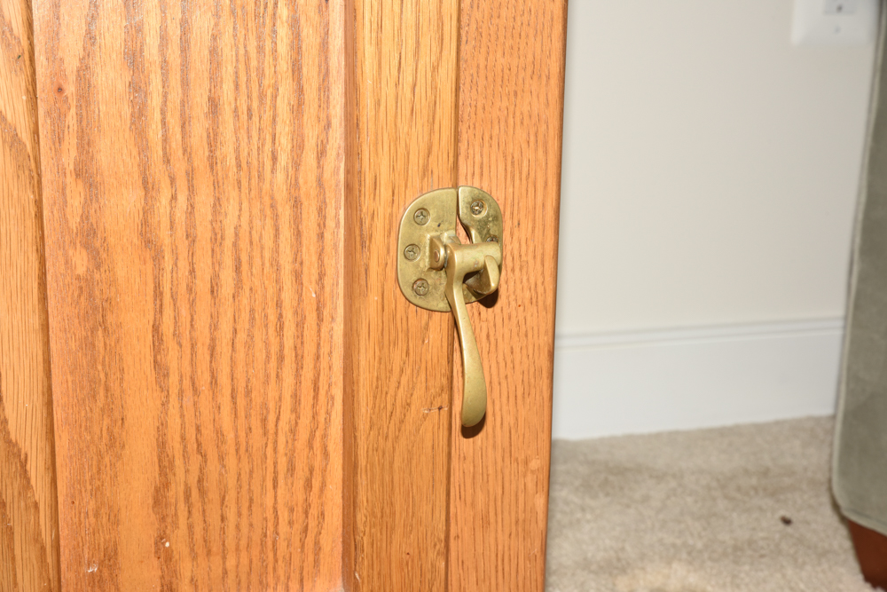 Vintage Oak Reproduction Ice Box by White Clad