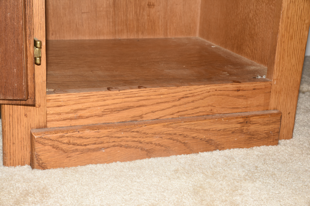 Vintage Oak Reproduction Ice Box by White Clad