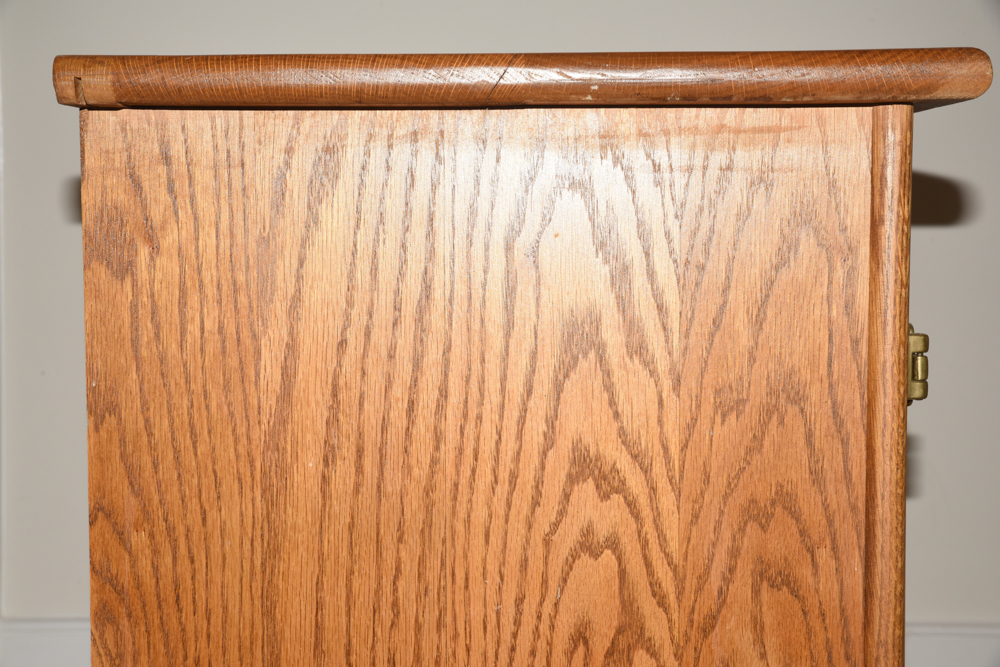 Vintage Oak Reproduction Ice Box by White Clad