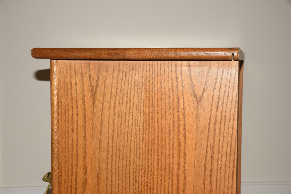 Vintage Oak Reproduction Ice Box by White Clad