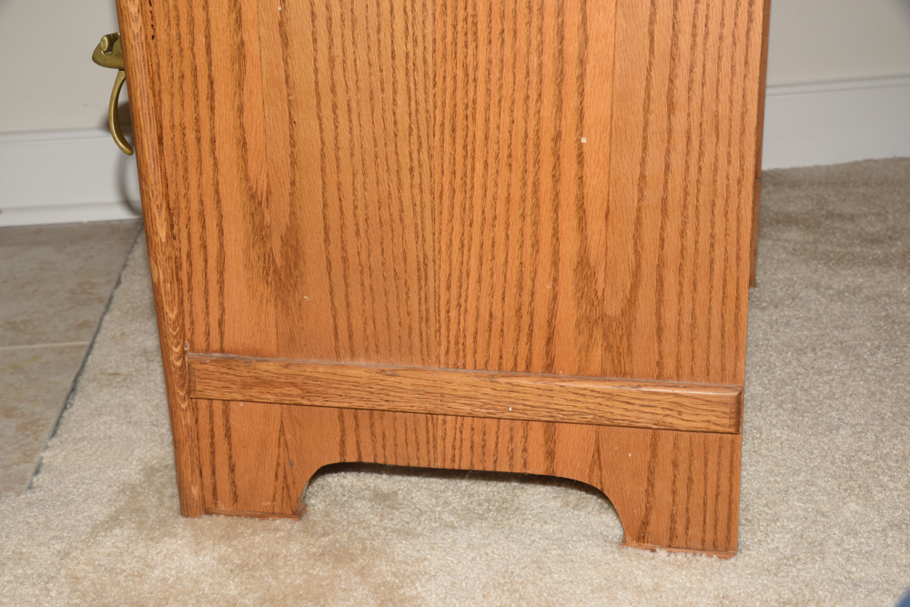 Vintage Oak Reproduction Ice Box by White Clad