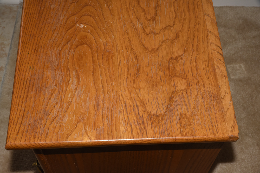 Vintage Oak Reproduction Ice Box by White Clad