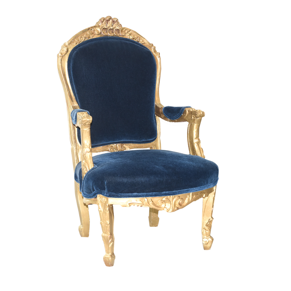 Vintage Louis XV Style Fauteuil