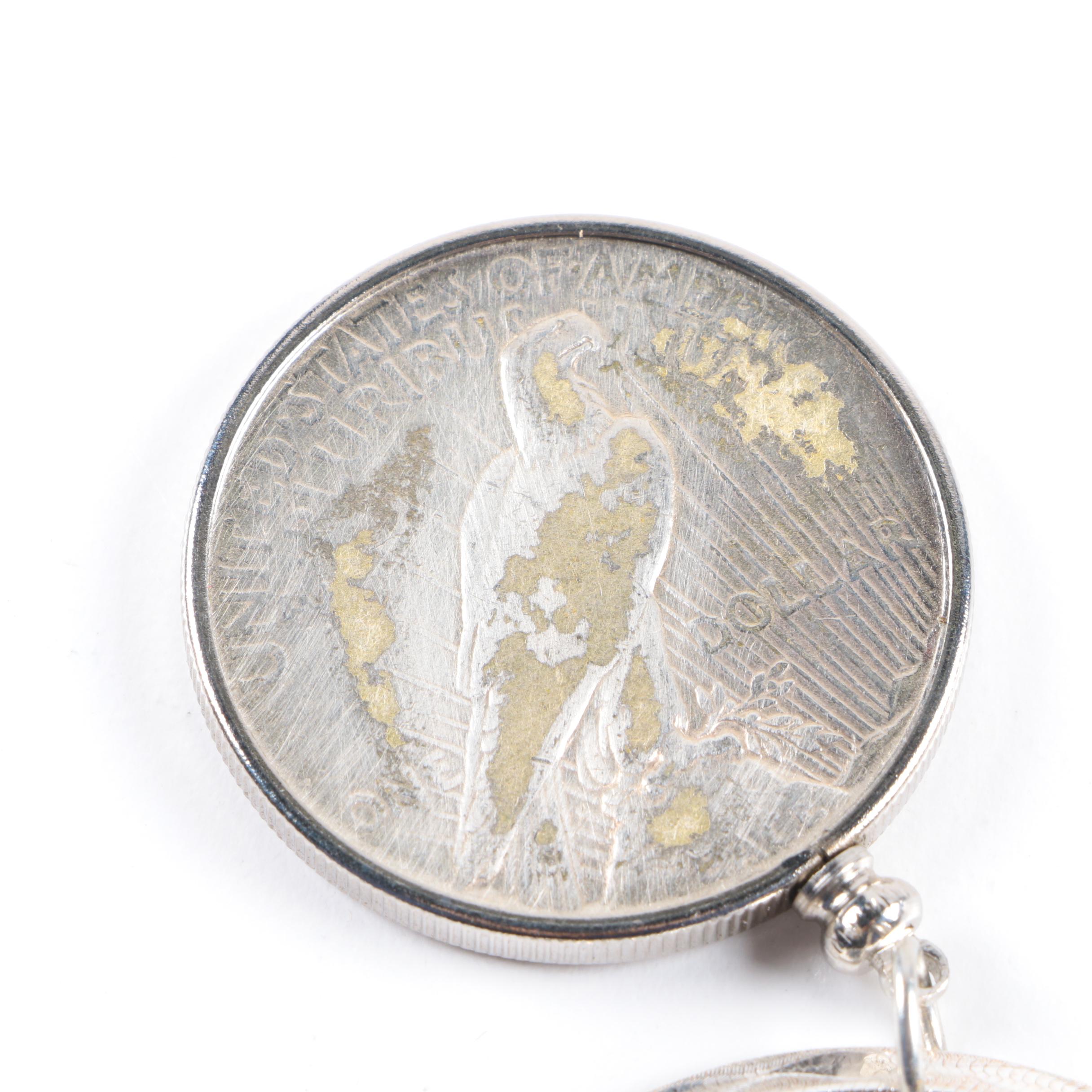 1922 Peace Silver Dollar Coin Necklace