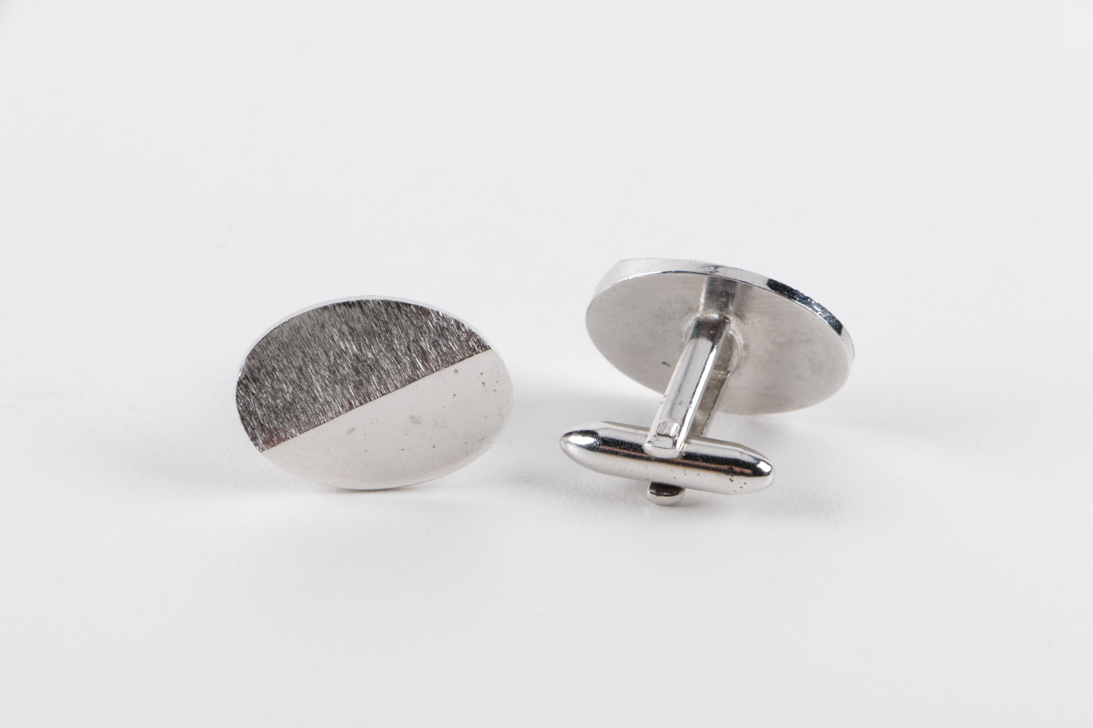 Vintage Mexican Sterling Silver Abalone Inlay and Other Cufflinks