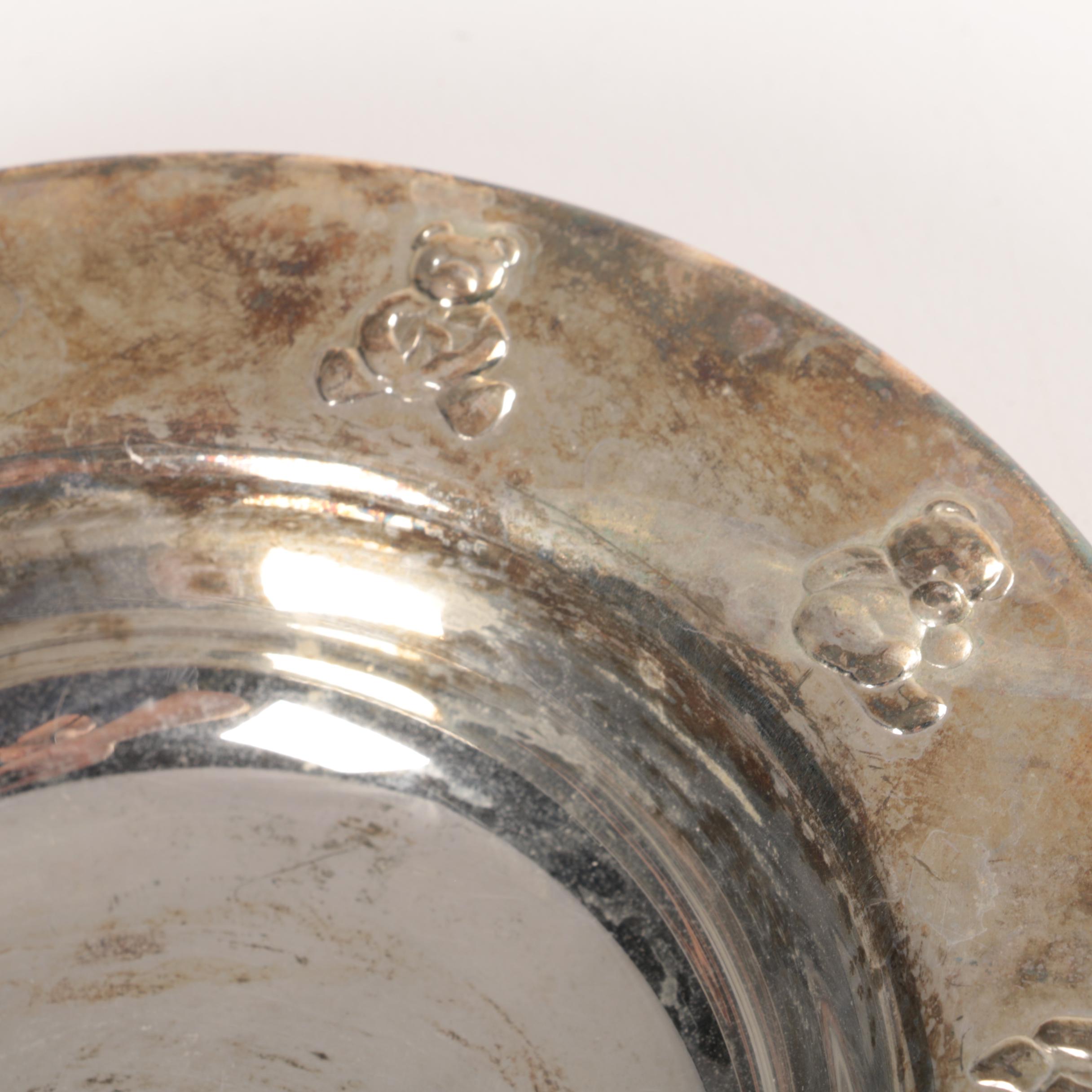 Vintage Lunt Silver Plate "Teddy Bear" Bowl
