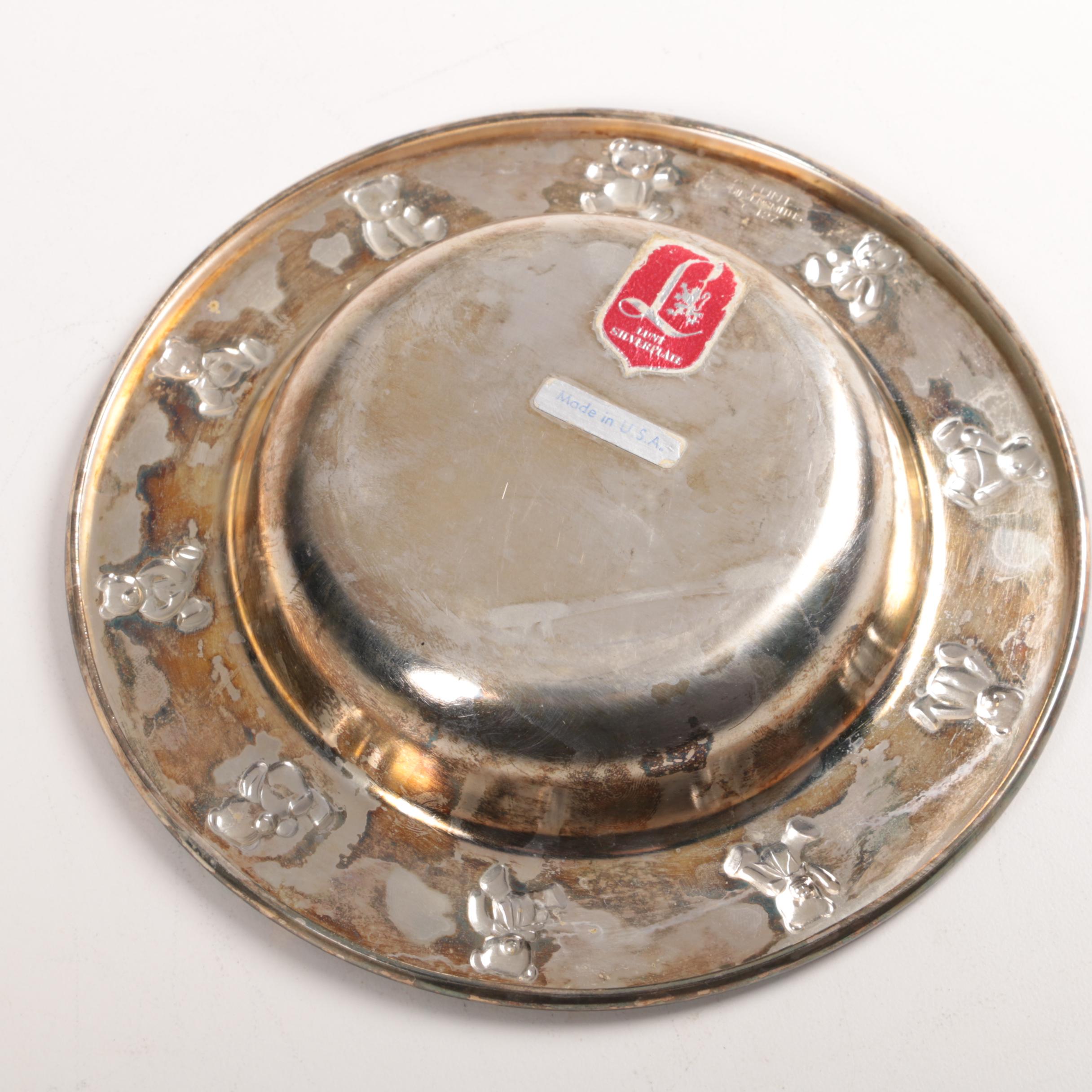 Vintage Lunt Silver Plate "Teddy Bear" Bowl