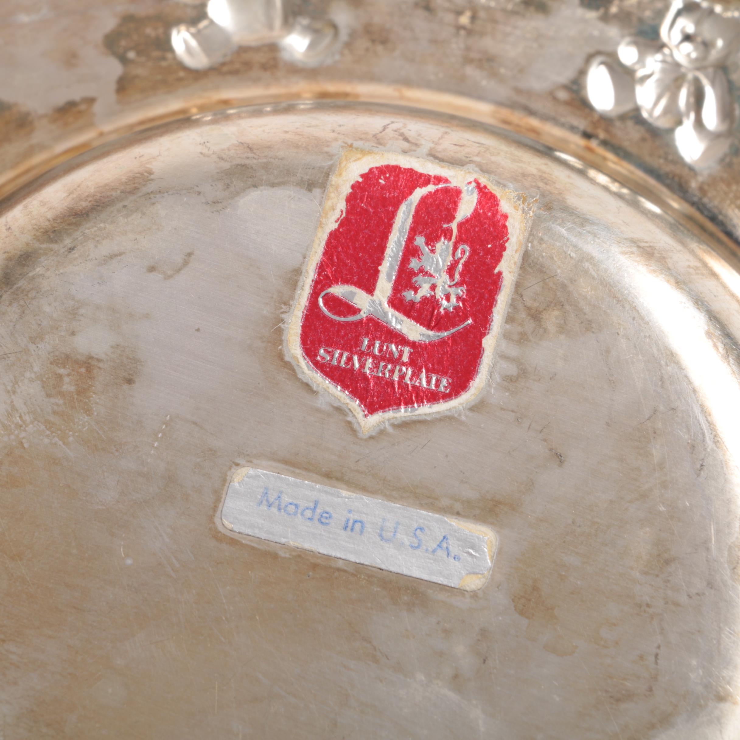 Vintage Lunt Silver Plate "Teddy Bear" Bowl