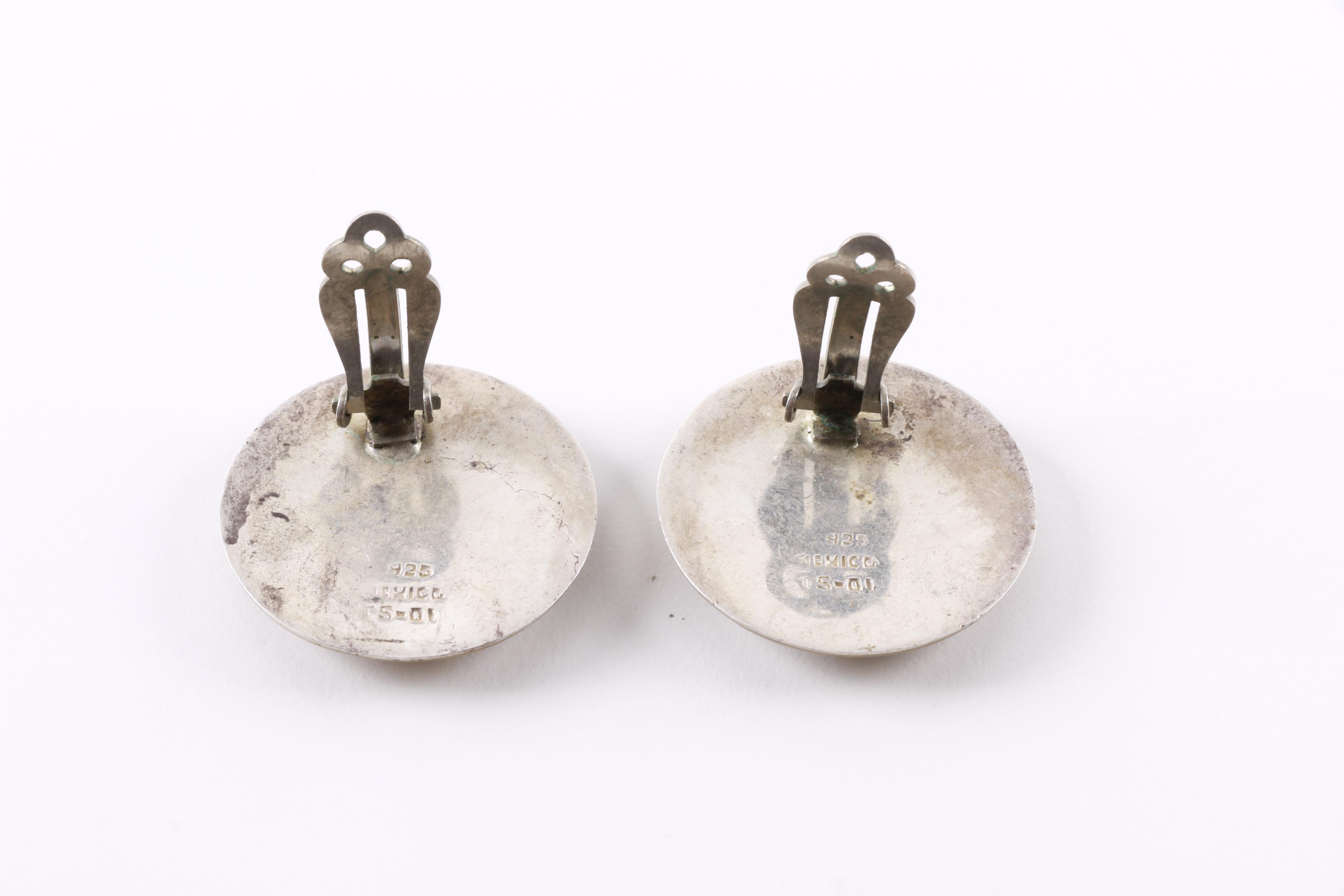 Assortment of Sterling Silver Earrings Including Onyx