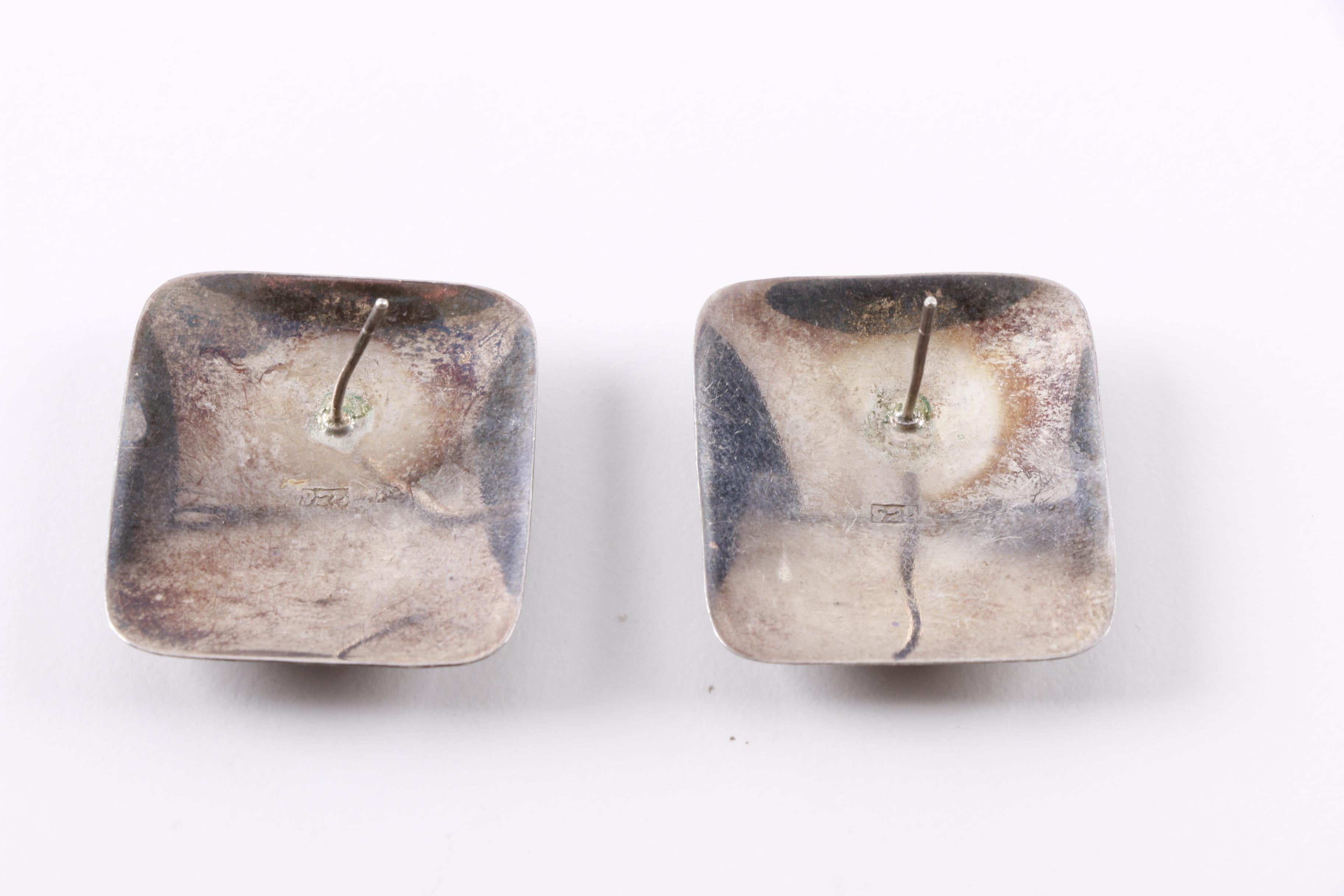 Assortment of Sterling Silver Earrings Including Onyx