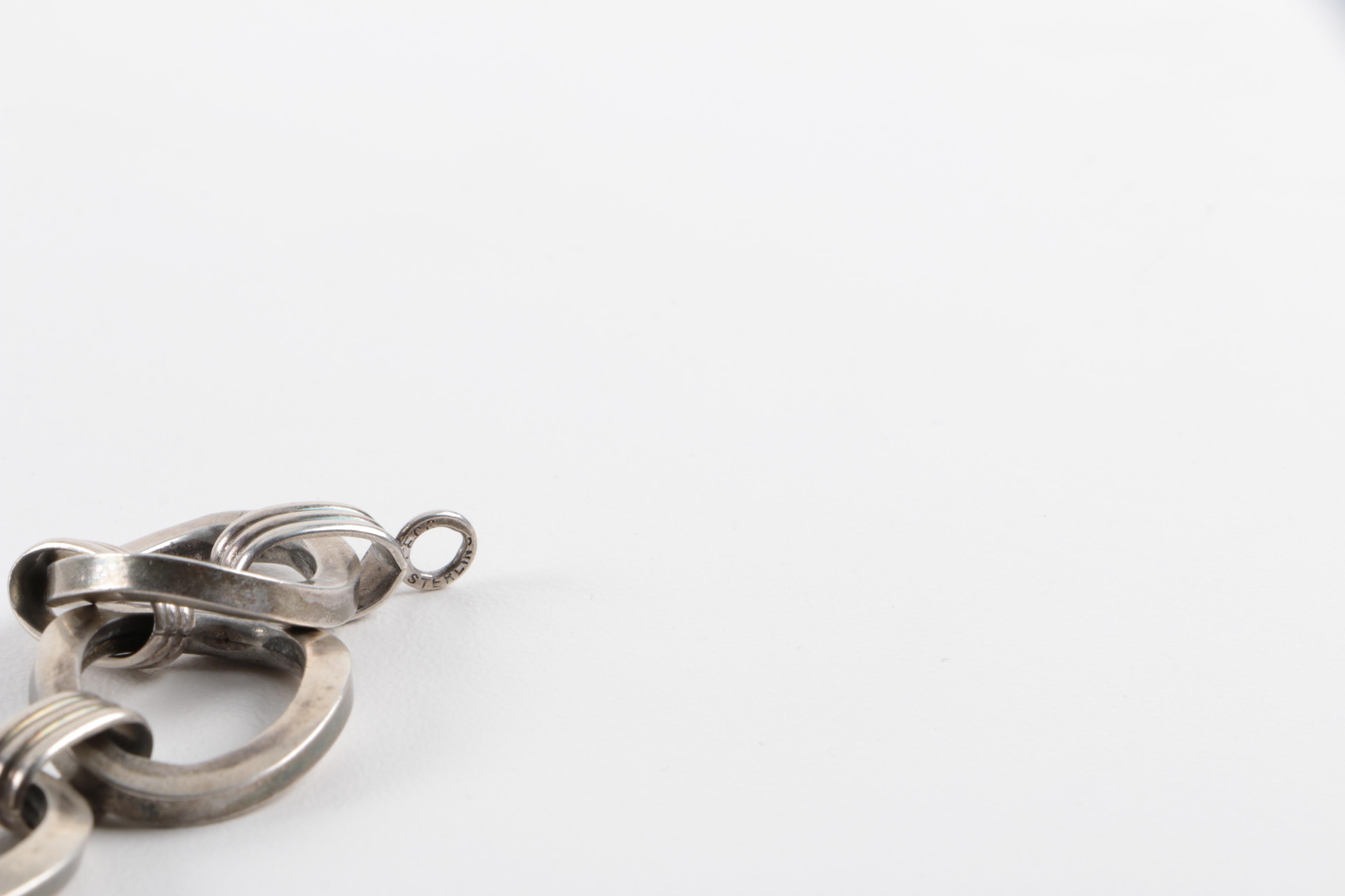 Set of Sterling Silver Link Bracelets