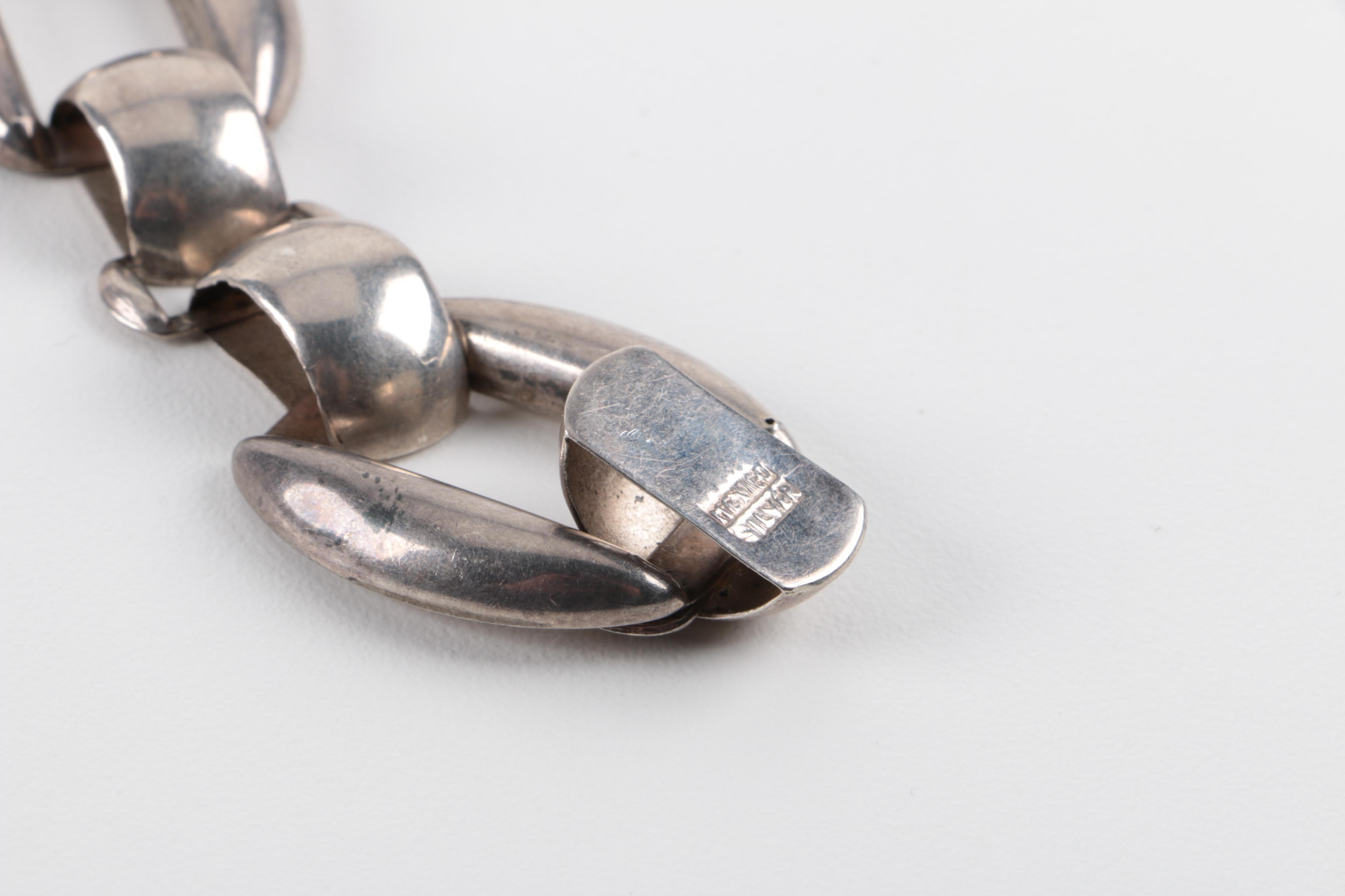 Set of Sterling Silver Link Bracelets