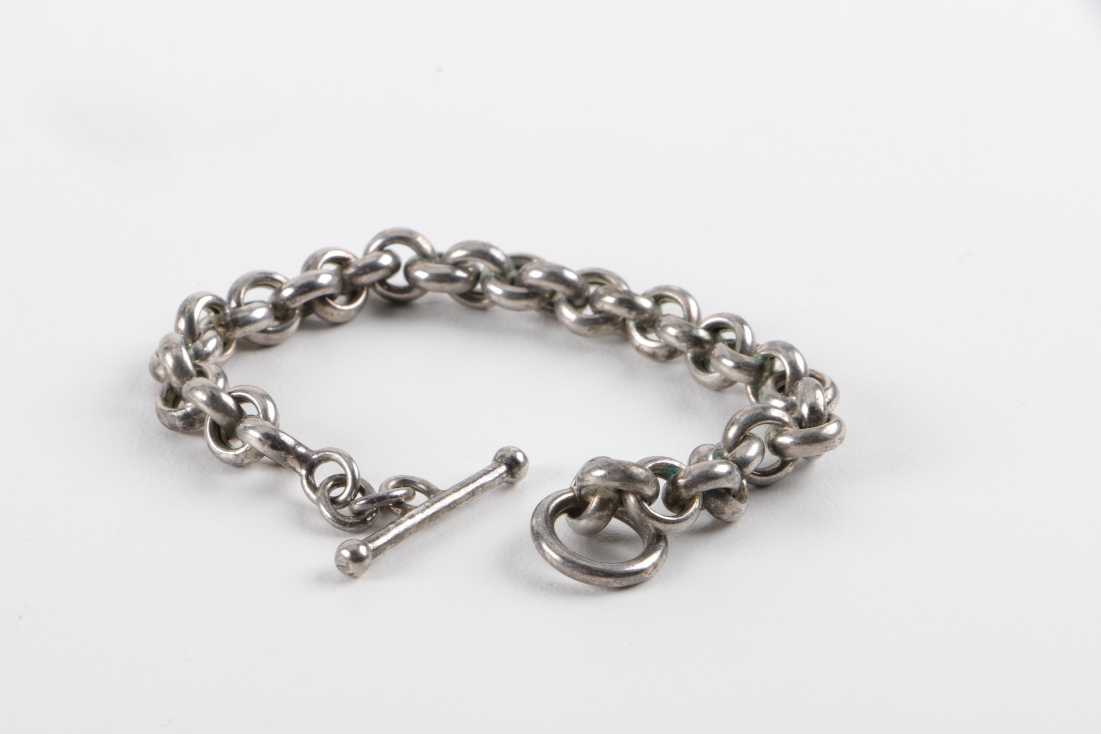 Set of Sterling Silver Link Bracelets