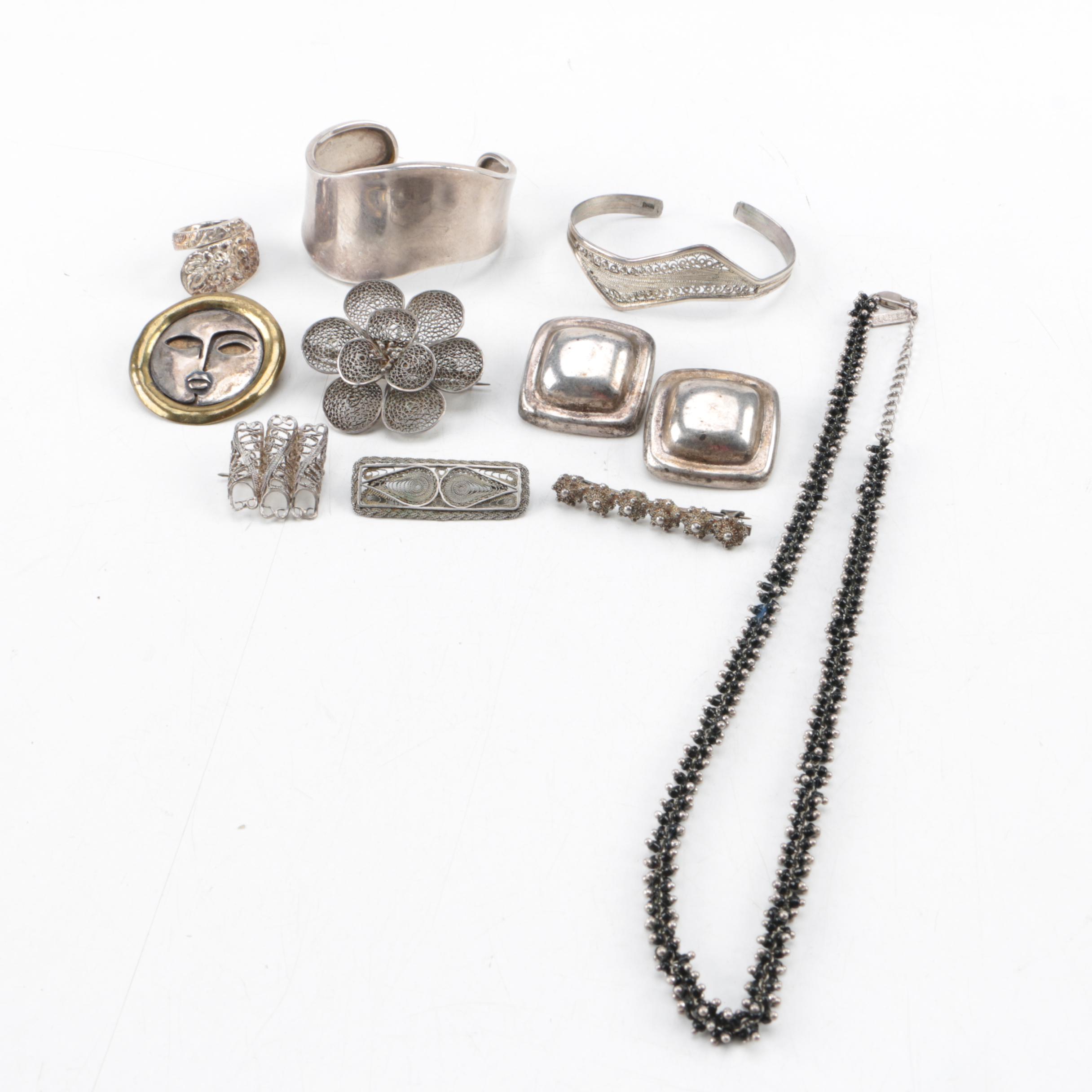 Assortment of Sterling Silver Jewelry