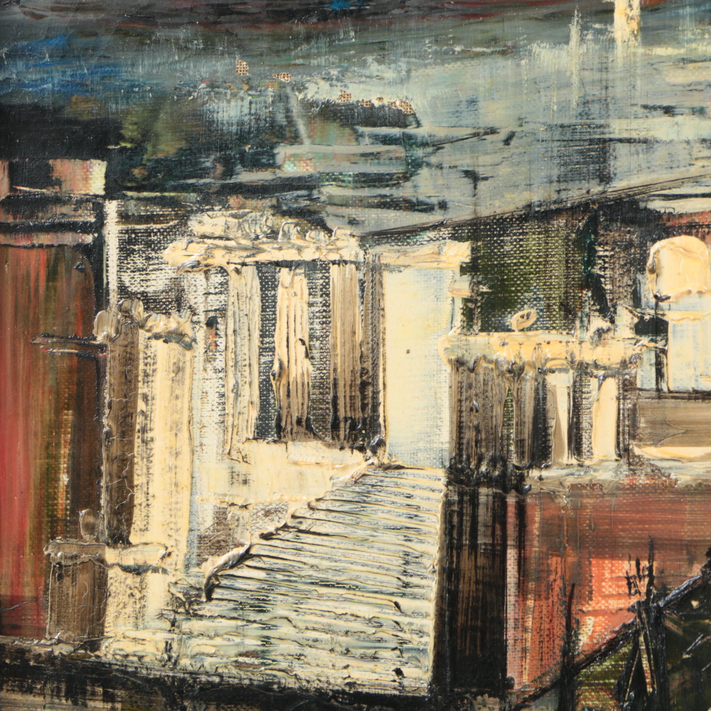 De Cachard Oil Painting on Canvas "Acropole"