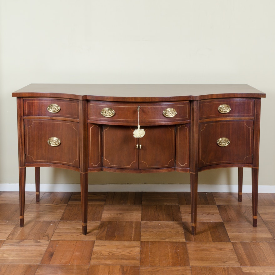 Vintage Hepplewhite Style Mahogany Sideboard by Baker Furniture