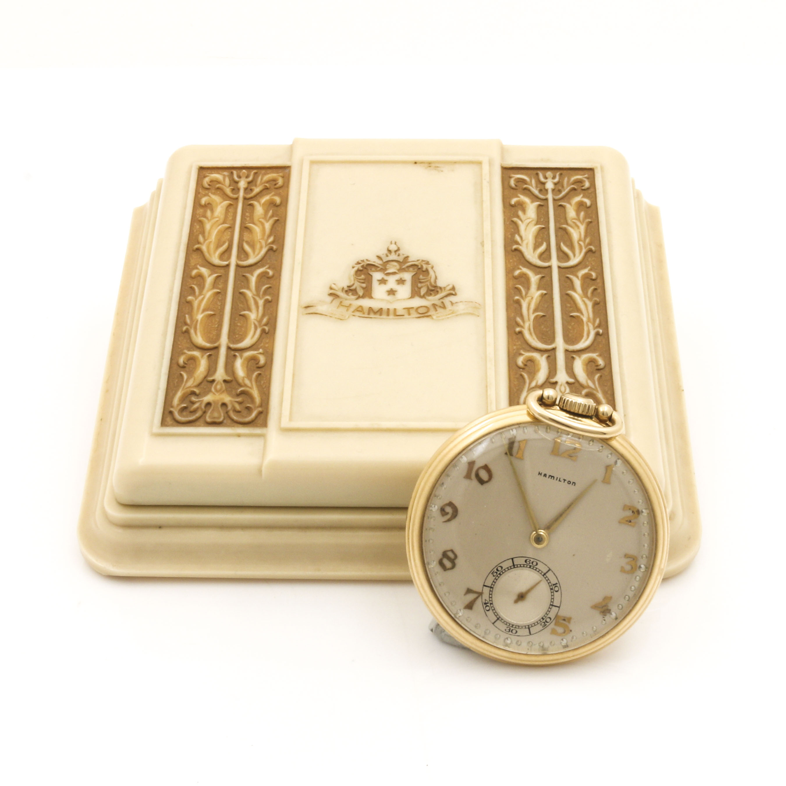 Vintage Hamilton 14K Yellow Gold Pocket Watch