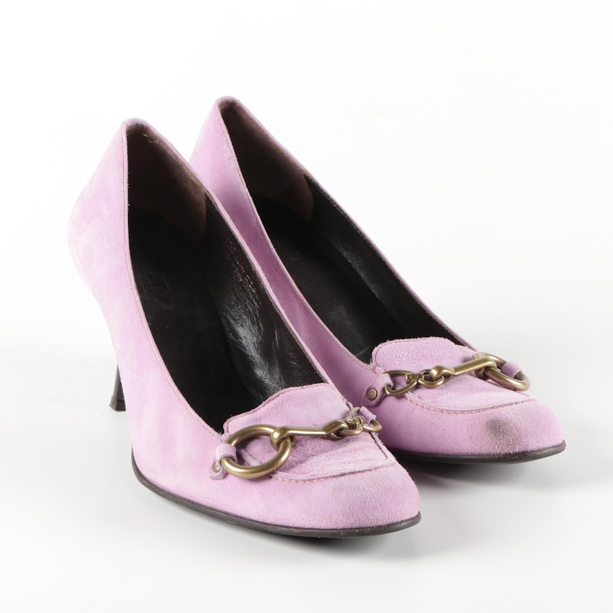 Coach Lavender Aubry Suede Pumps