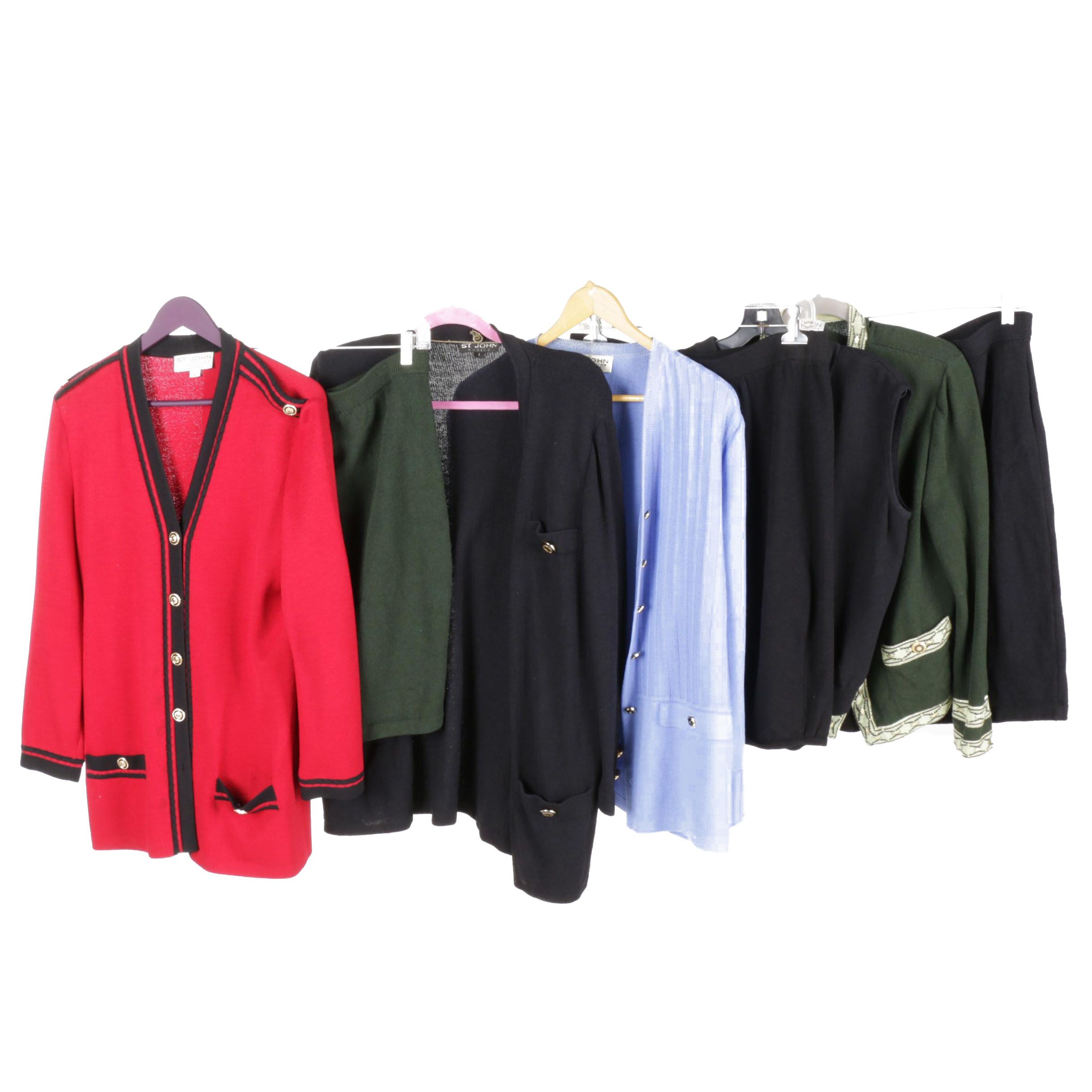 Assortment of St. John Skirt Sets and Jacket