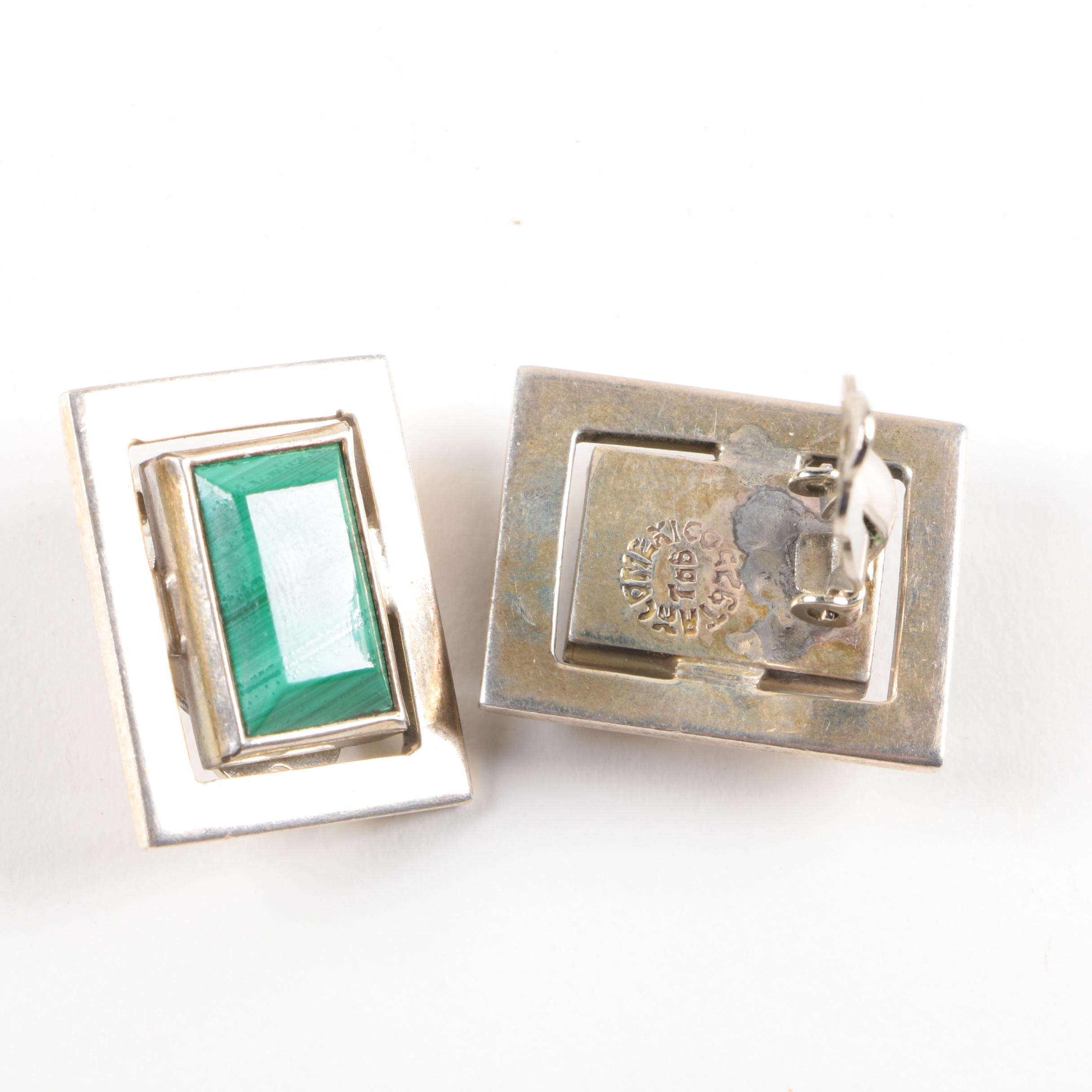 Assortment of Sterling Silver Bracelets and Earrings Including Abalone