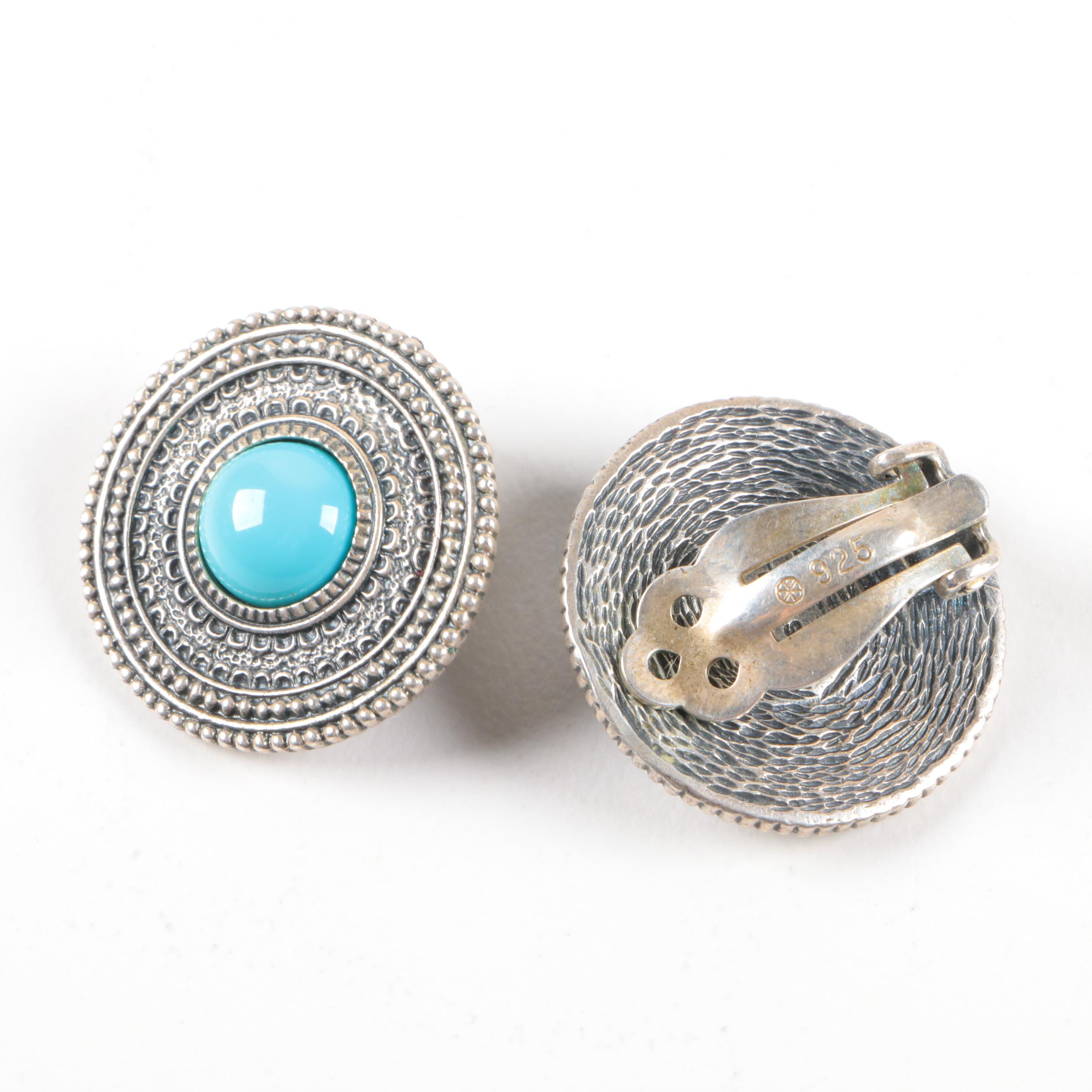 Grouping of Sterling Silver Earrings Including Gemstones