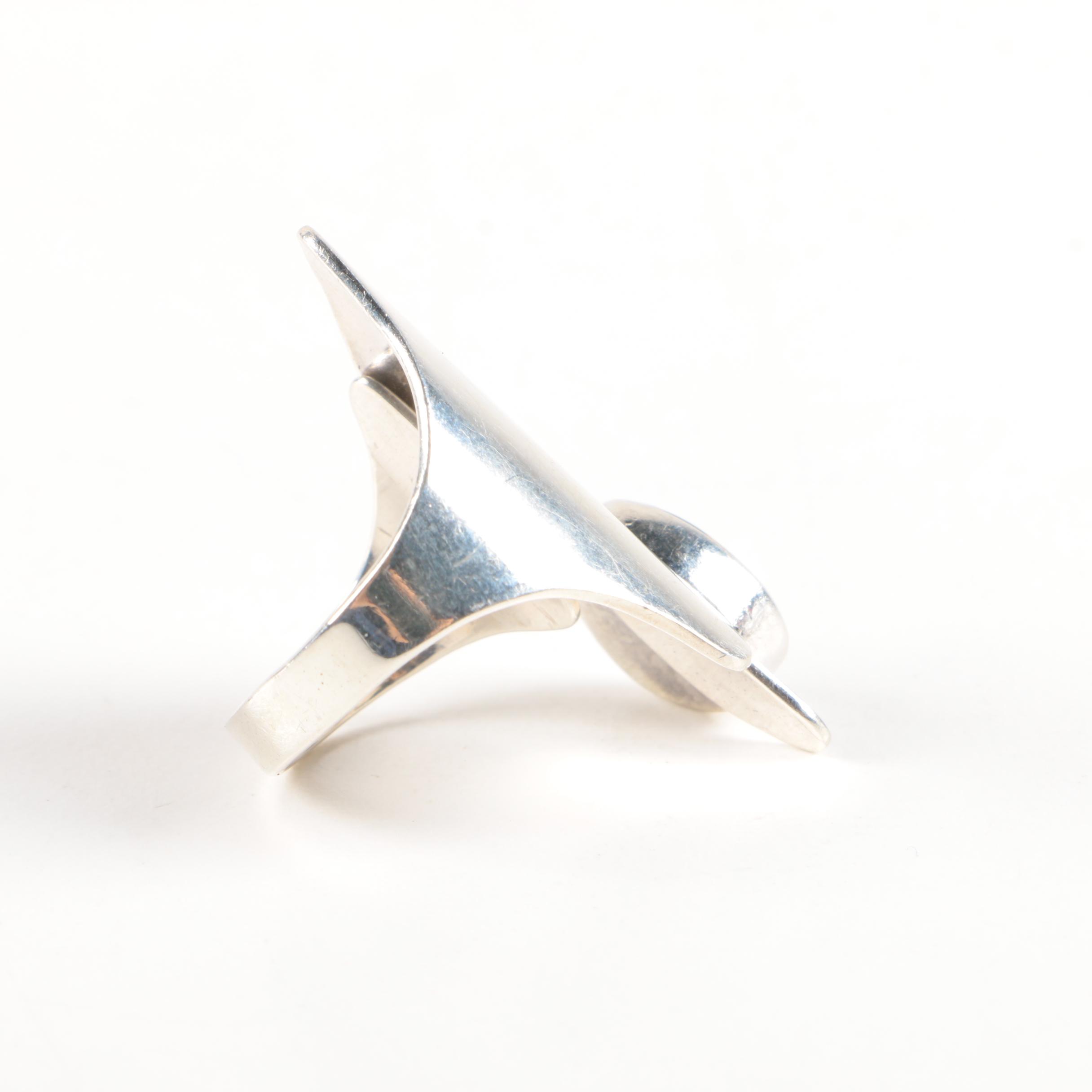 Lilly Barrack Sterling Silver Turquoise and Opal Ring