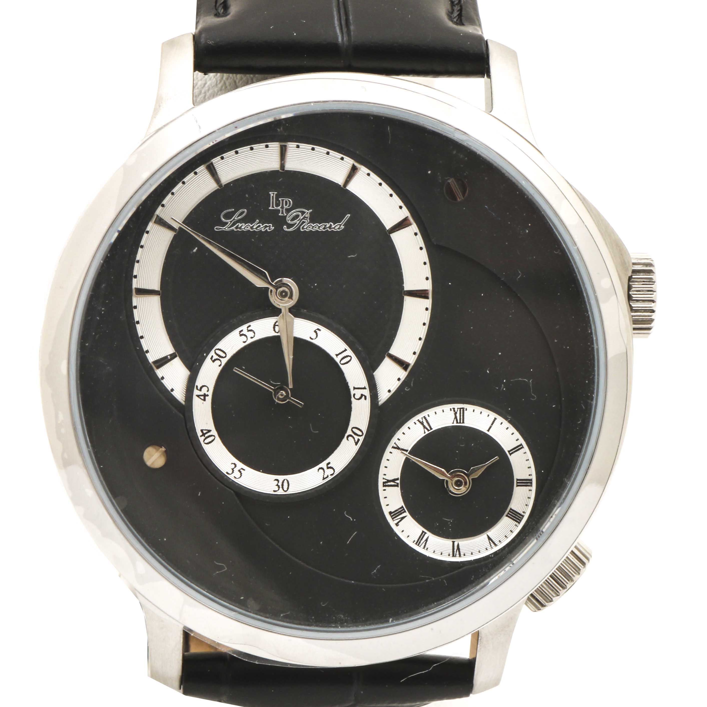 Lucien Piccard Stainless Steel Dual Time Watch