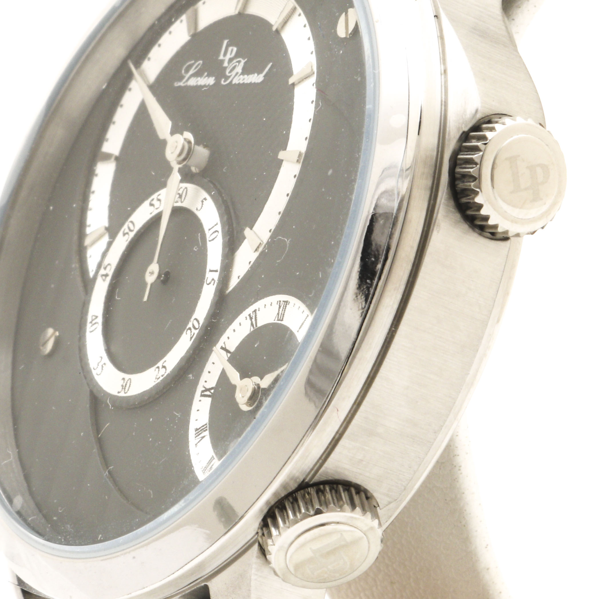 Lucien Piccard Stainless Steel Dual Time Watch