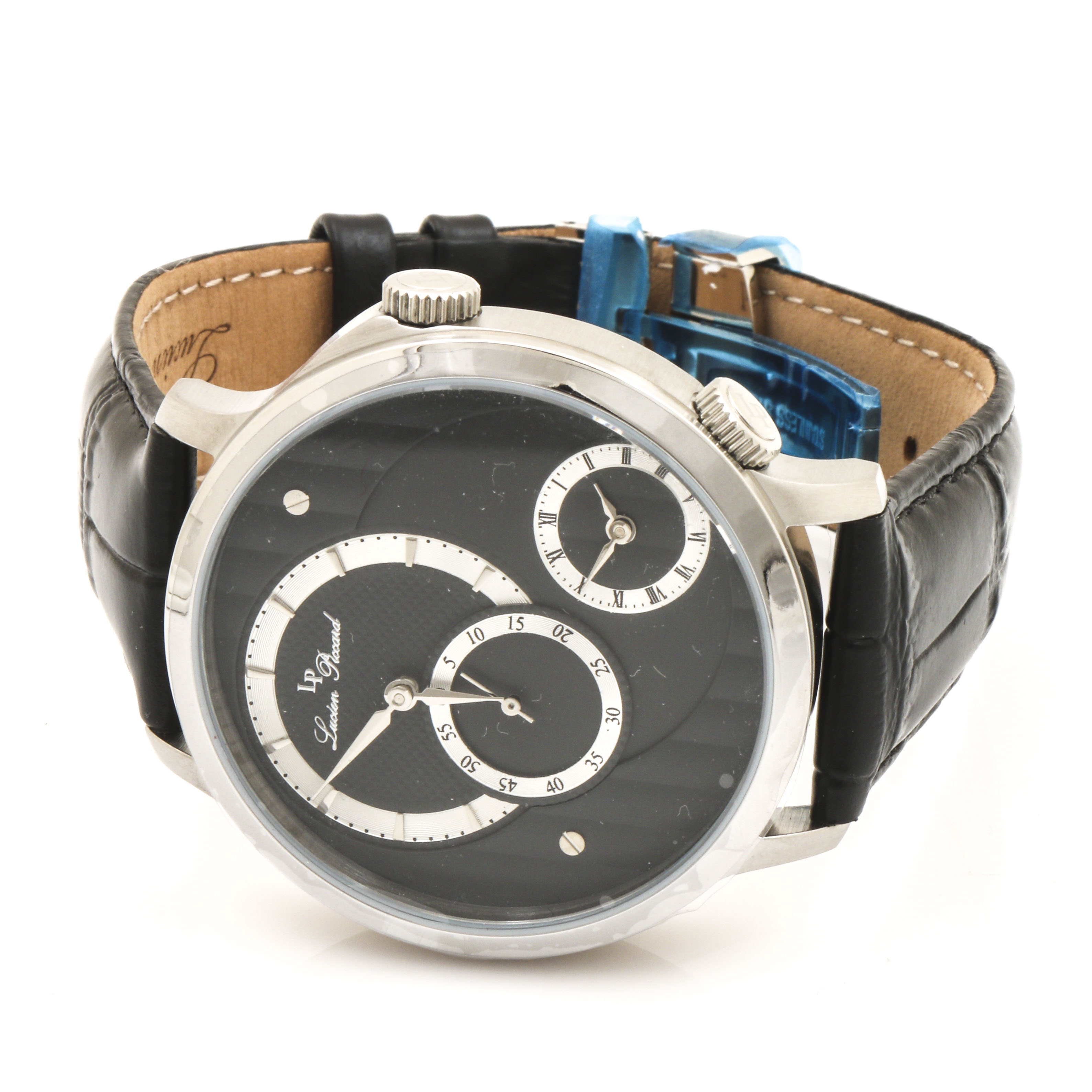 Lucien Piccard Stainless Steel Dual Time Watch