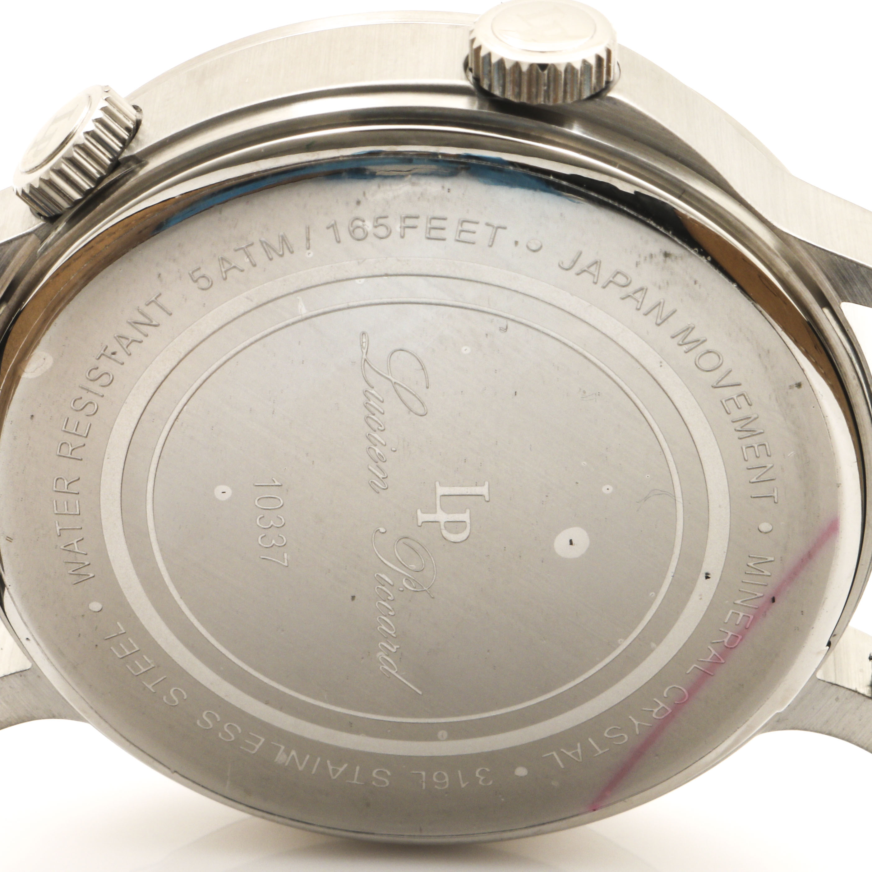 Lucien Piccard Stainless Steel Dual Time Watch