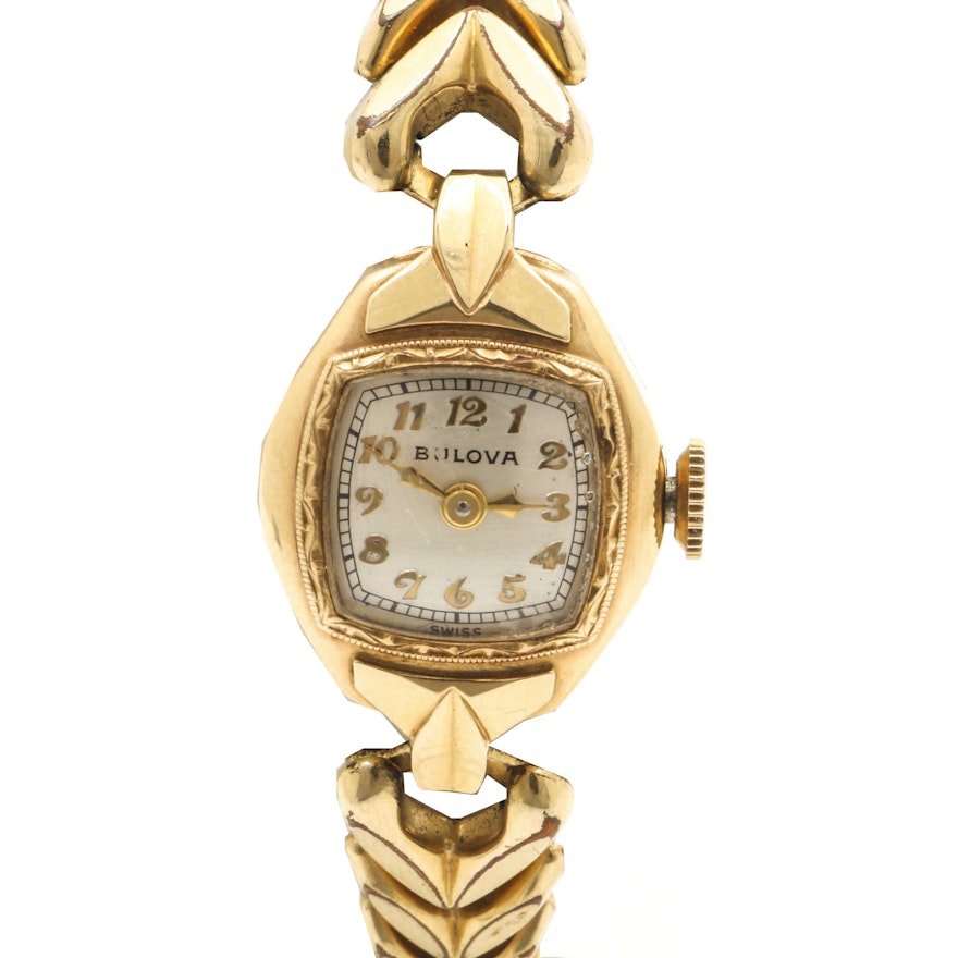 Bulova 14K Yellow Gold Wristwatch